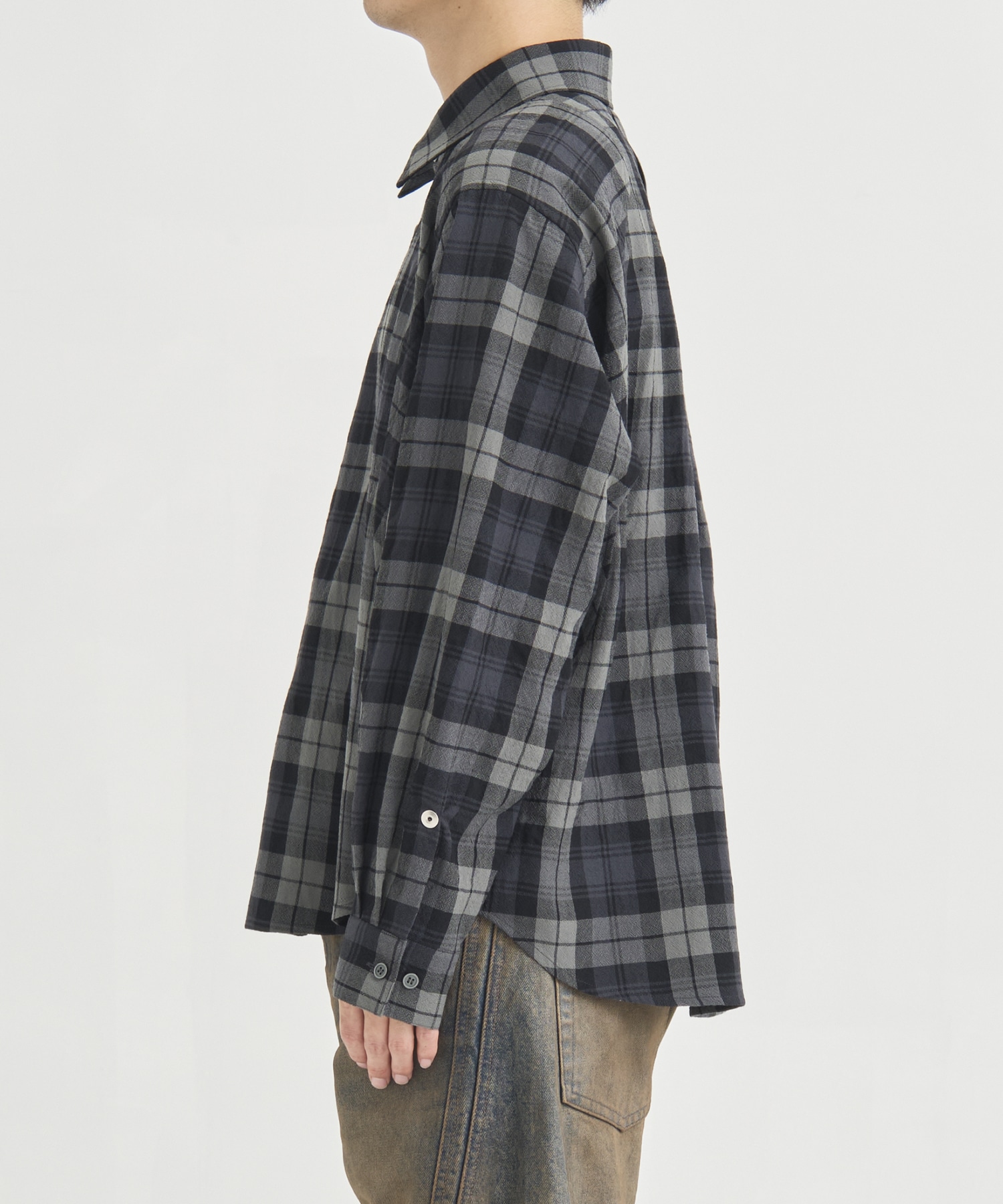 COMPACT FIT WOOL PANEL SHIRT CONZ