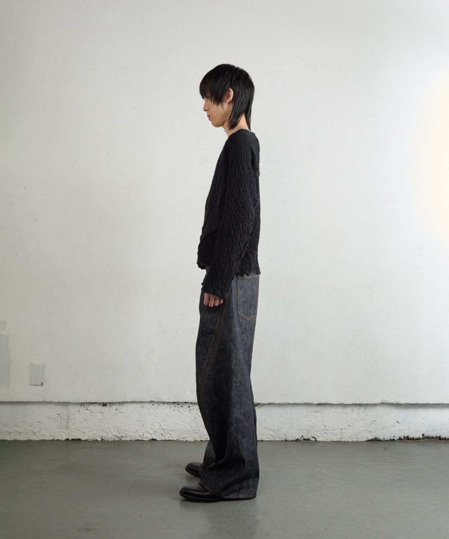 PANELED LONG SLEEVE T SHIRT NVRFRGT