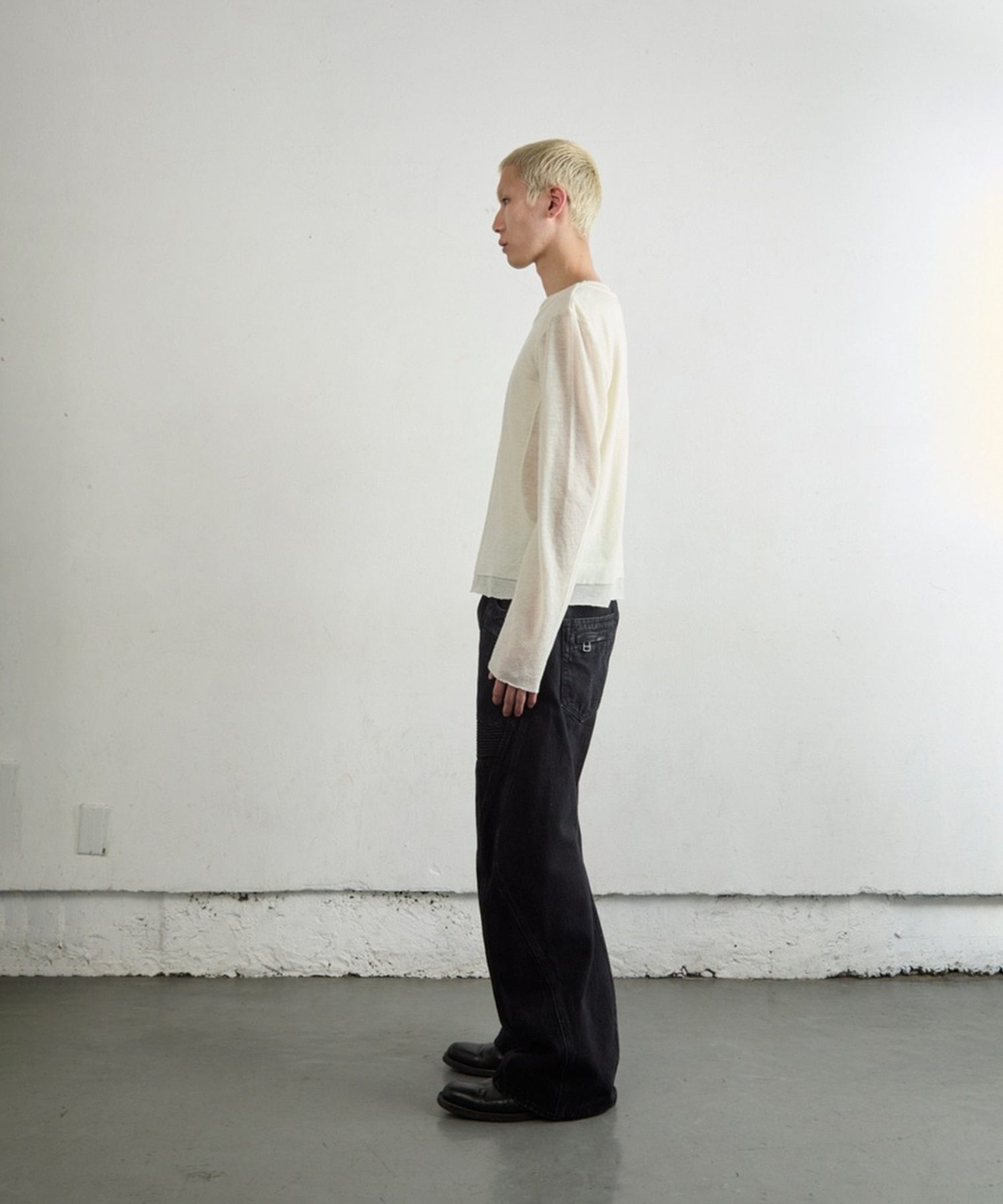 DOUBLE LAYERED LONG SLEEVE T SHIRT NVRFRGT