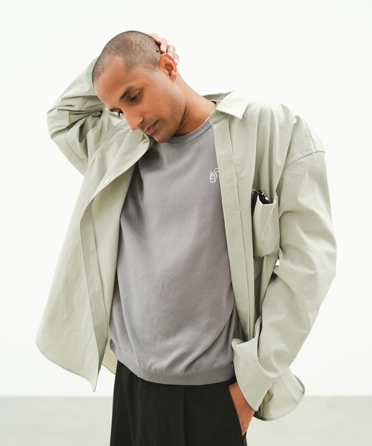 SCRIPT KNIT L/S TEE SimplyComplicated
