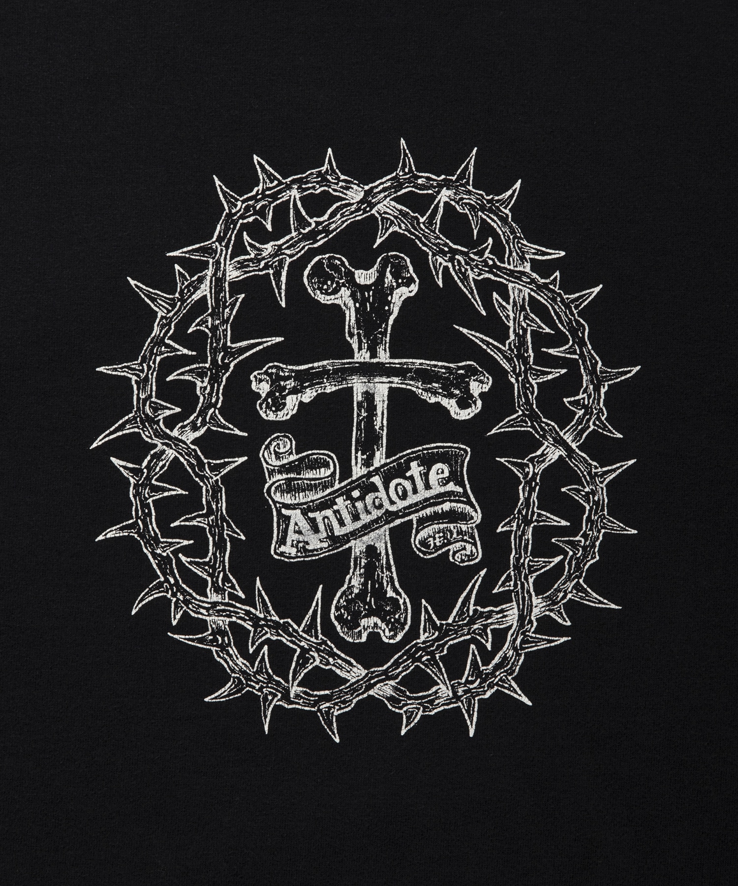 Fade Wash Crewneck Sweatshirt(Skull Jesus) Antidote BUYERS CLUB