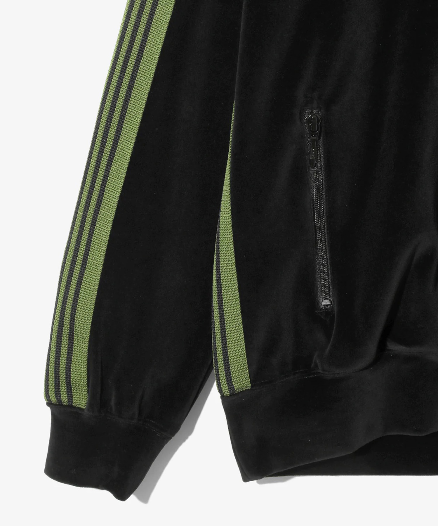 Rib Collar Track Jacket C/PE Velour Needles