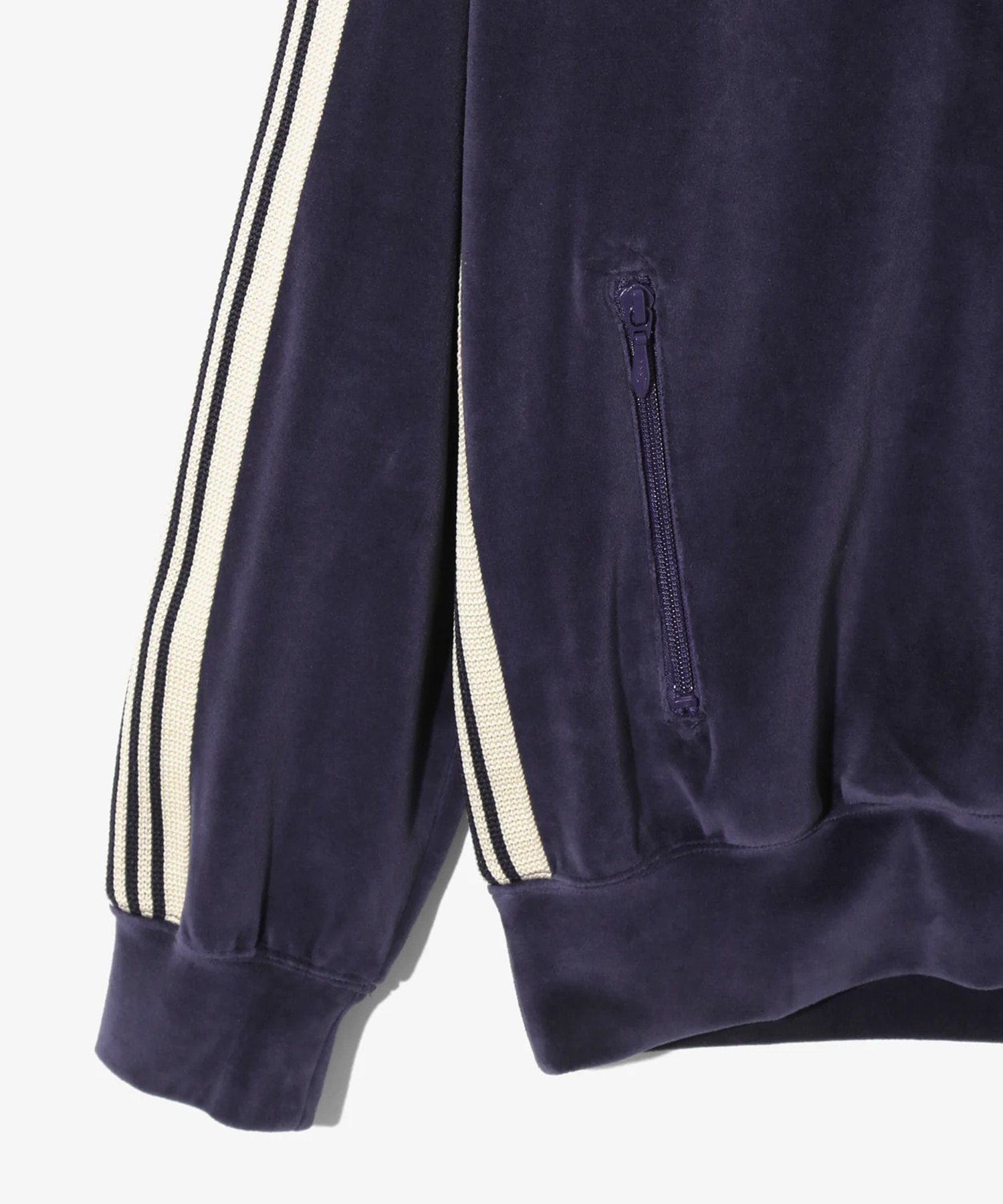 Rib Collar Track Jacket C/PE Velour Needles