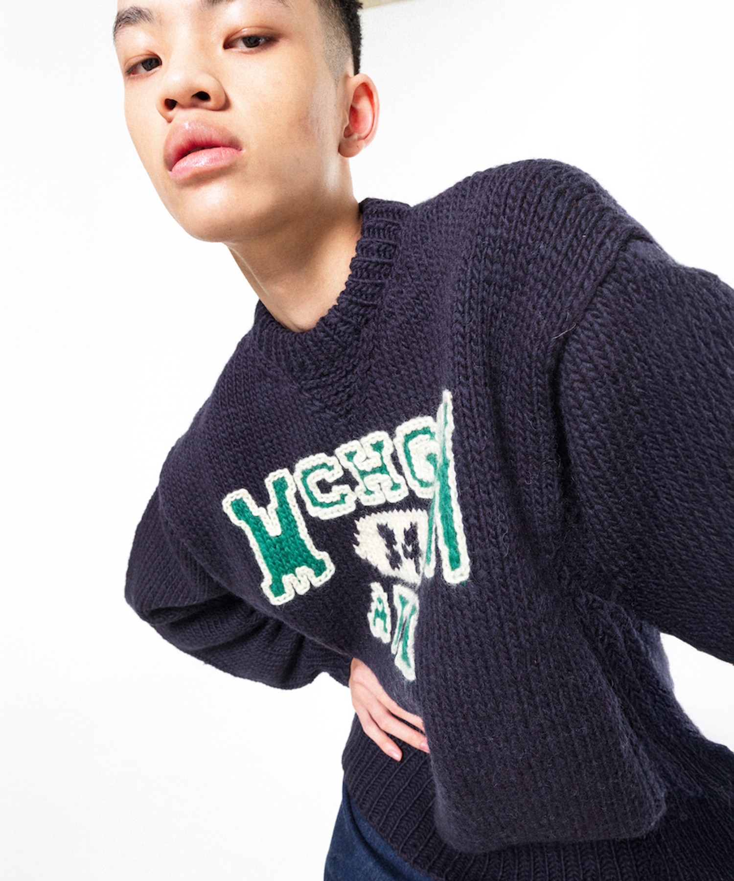 HAND KNITTING SWAETSHIRT RICE NINE TEN