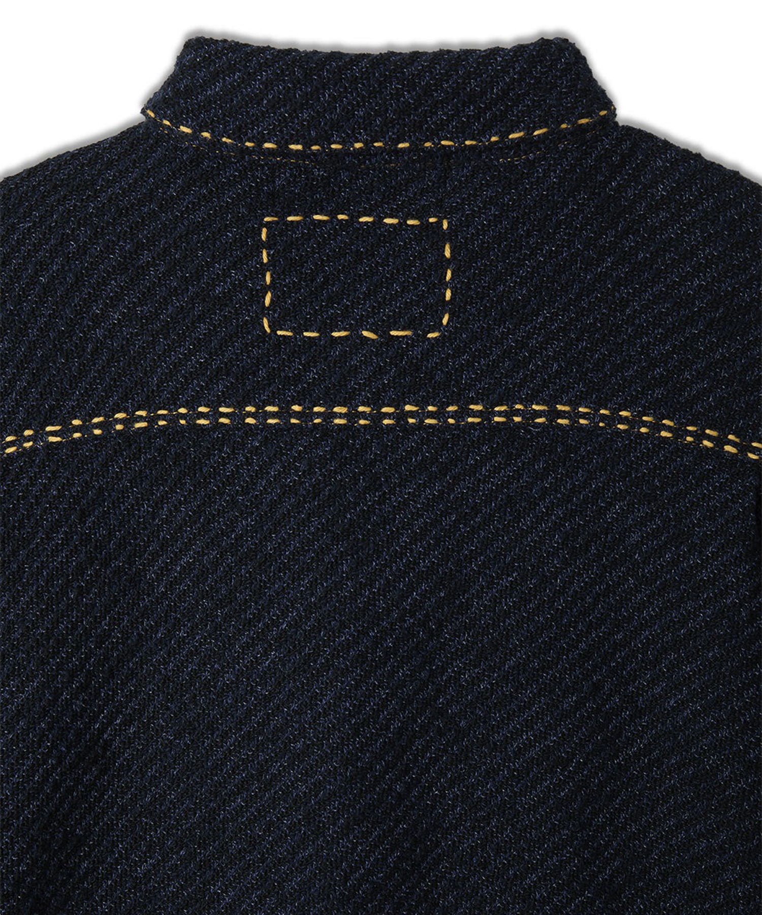 Hand Stitched Rigid Denim Knit Jacket gim context