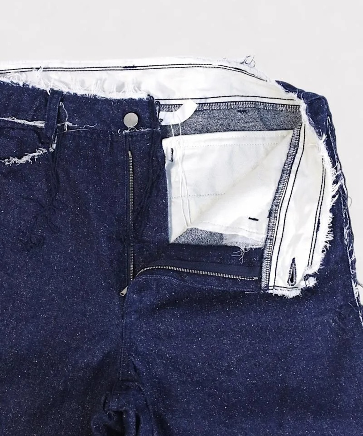 SILK DENIM PANTS Midorikawa