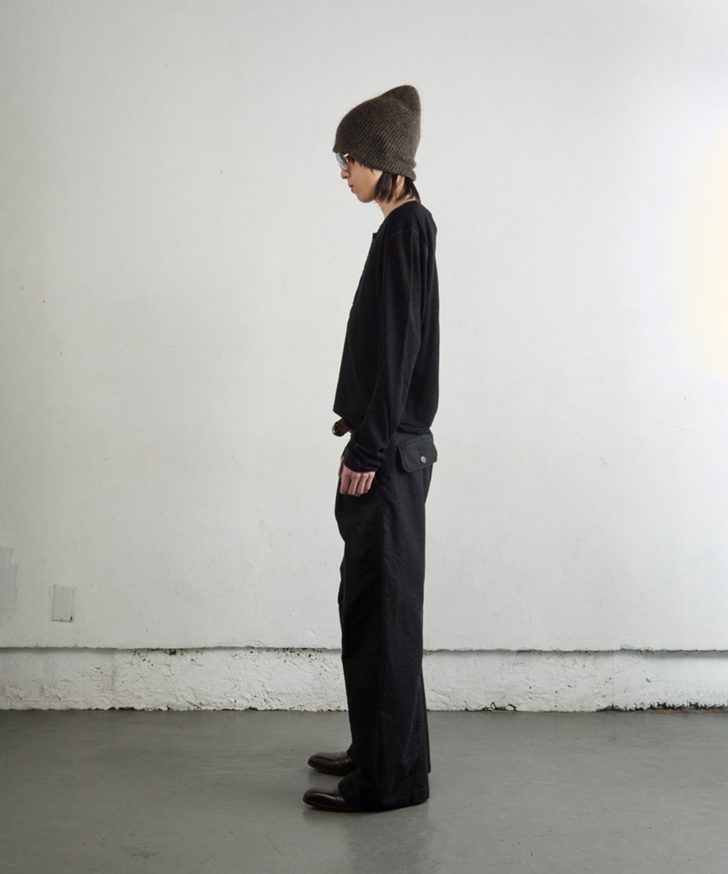 TUCKED WIDE LEG TROUSERS NVRFRGT