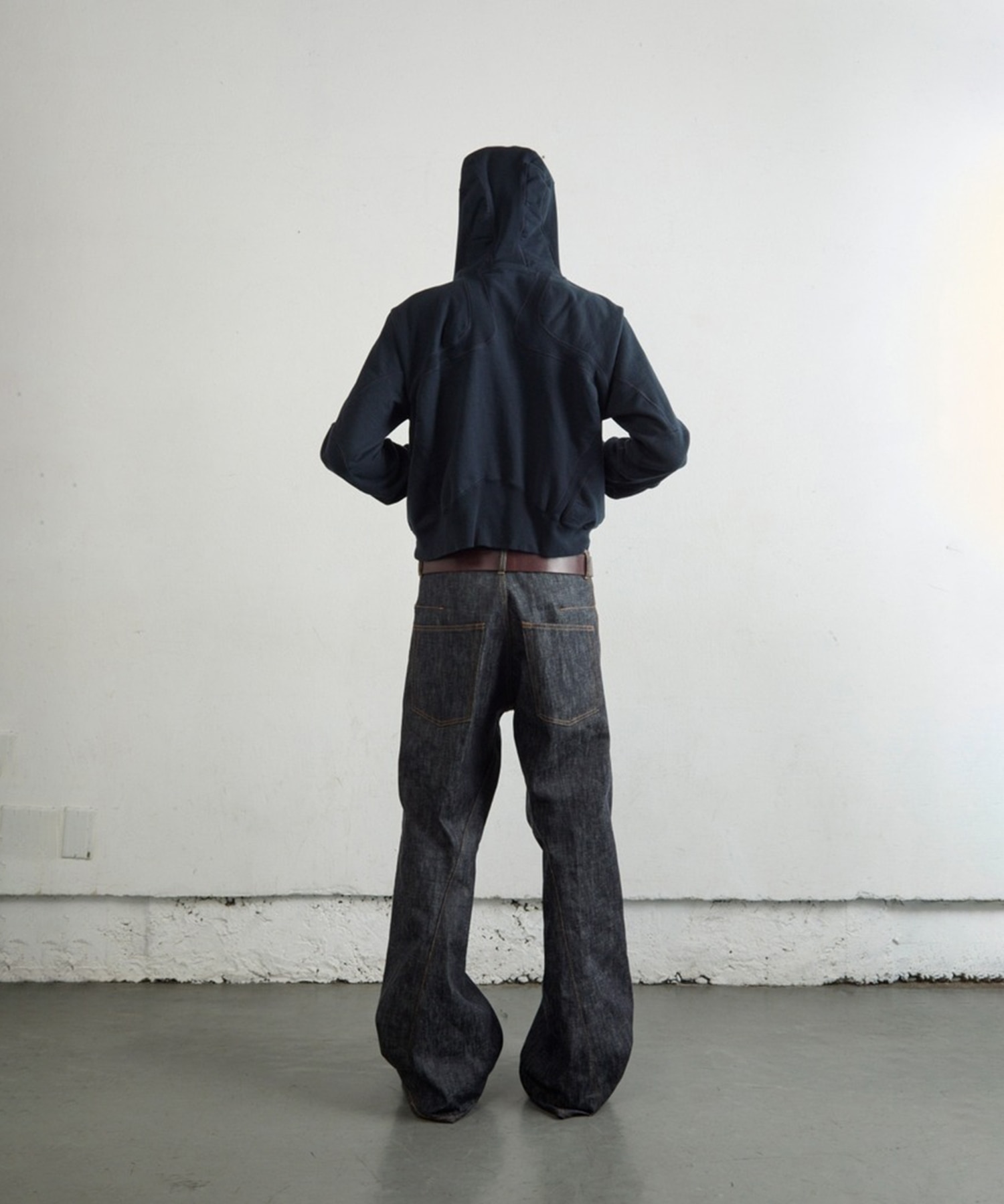 3D TWISTED WIDE LEG JEANS NVRFRGT