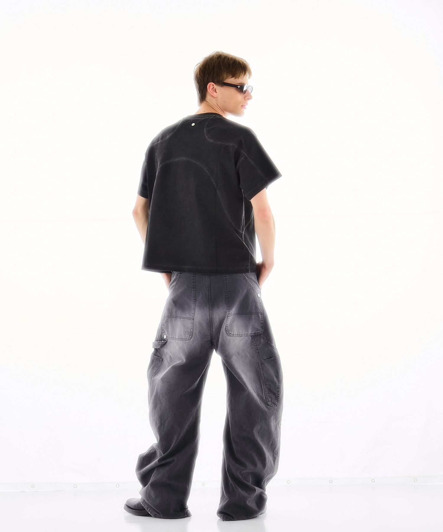 DUCK DOUBLE KNEE CURVED LEG PANTS CONZ