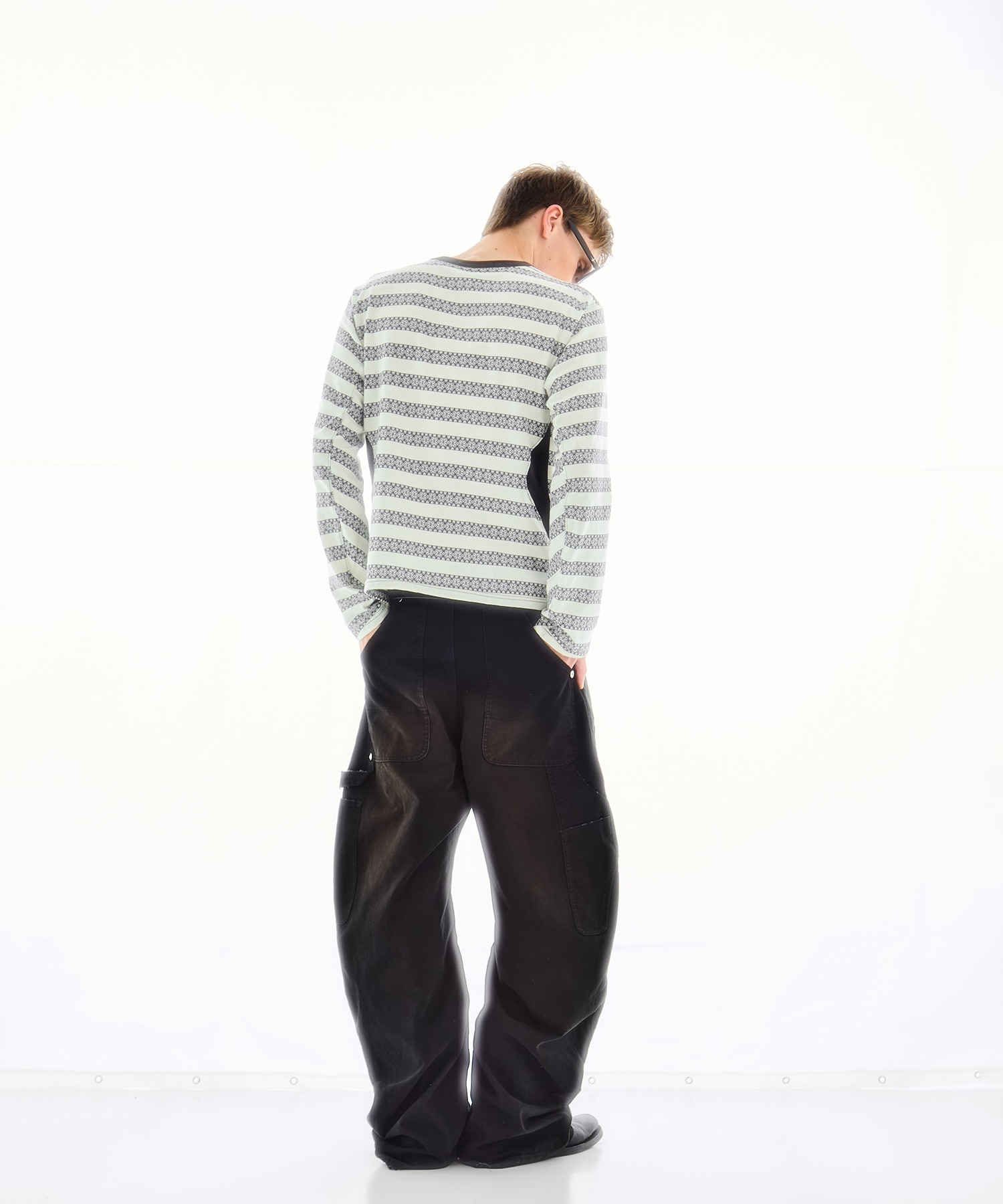DUCK DOUBLE KNEE CURVED LEG PANTS CONZ