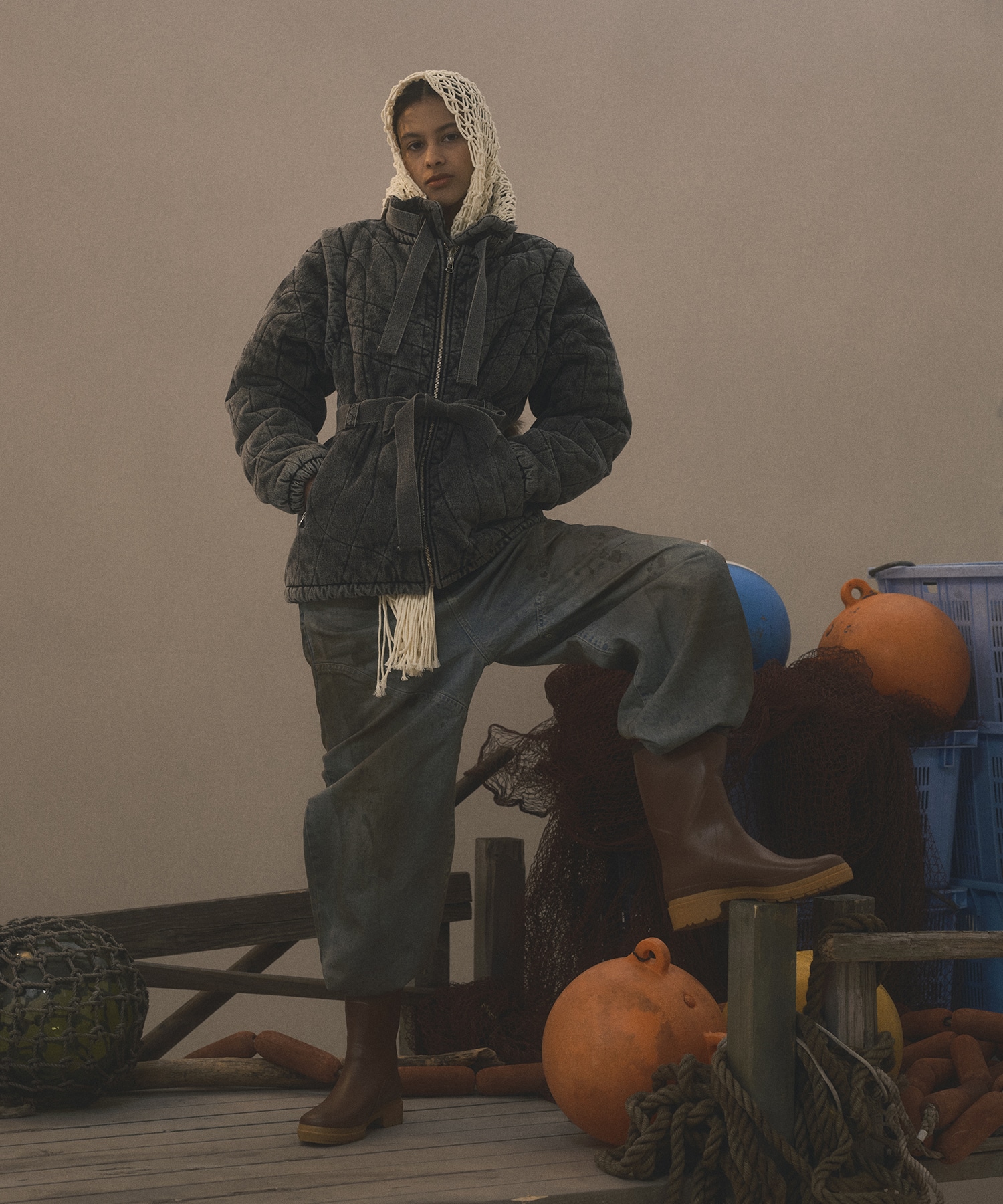 NEWCOMMUNE DIRT BAGGY DENIM FAF