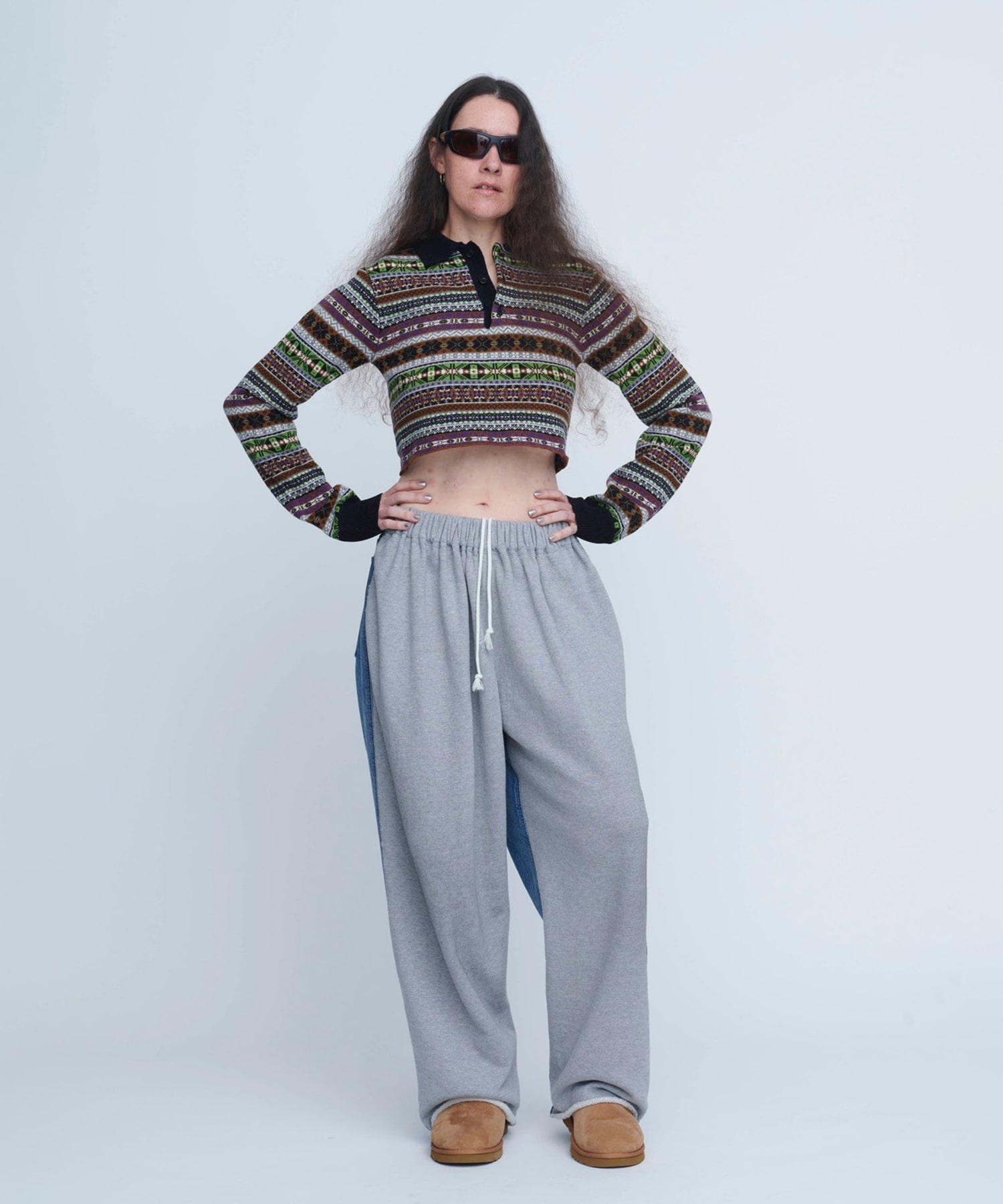 Hybride Sweat Denim Pants INSCRIRE