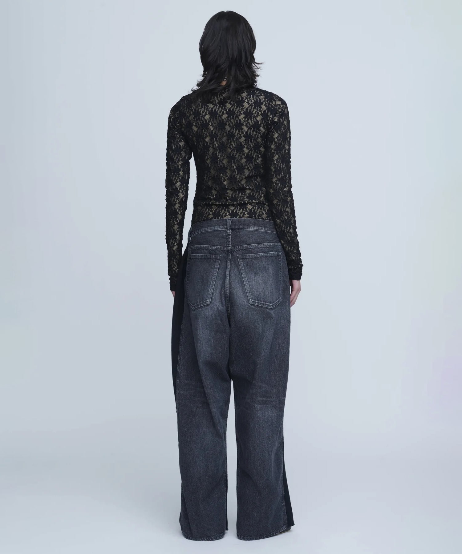 Hybride Sweat Denim Pants INSCRIRE
