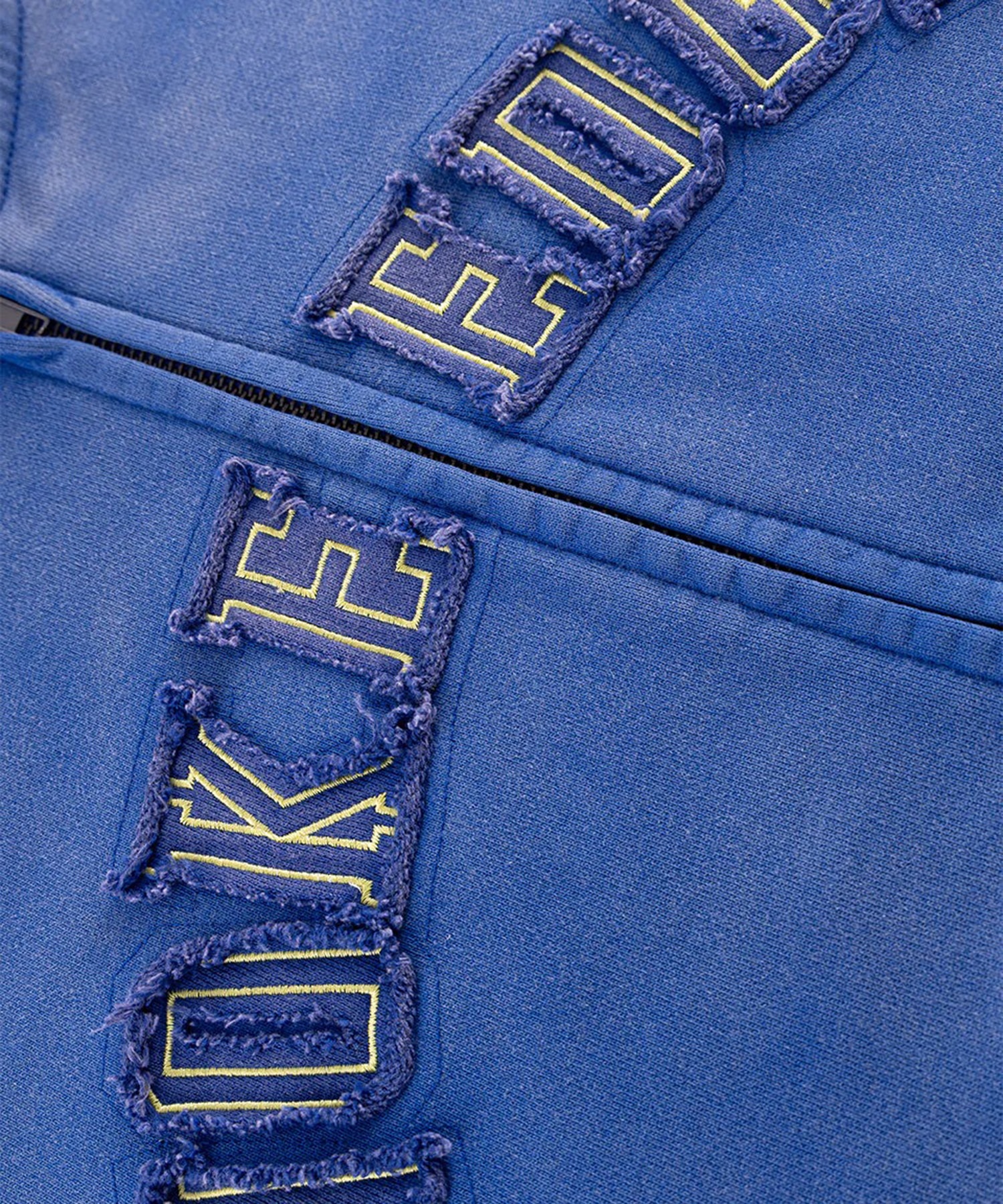 Faded Embroidery Zip Up Hoodie WOKE EDGE