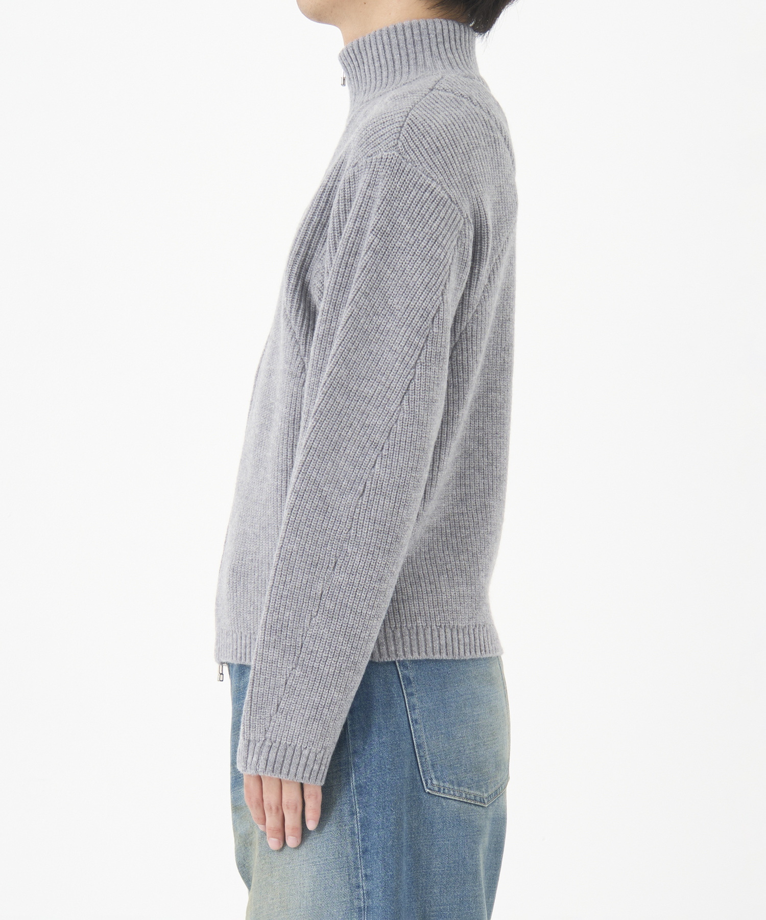 STAND FULL ZIP KNIT CONZ