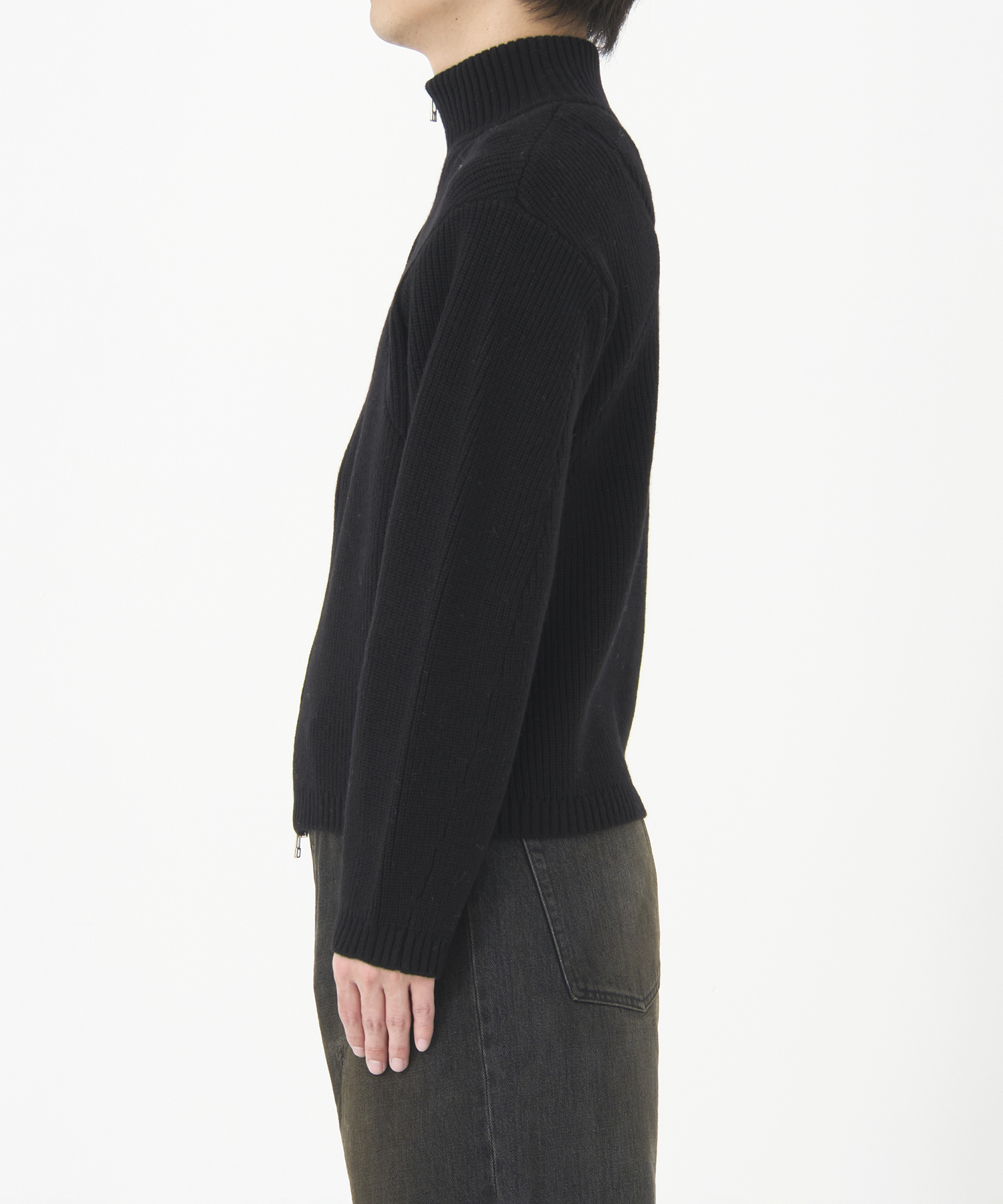 STAND FULL ZIP KNIT CONZ