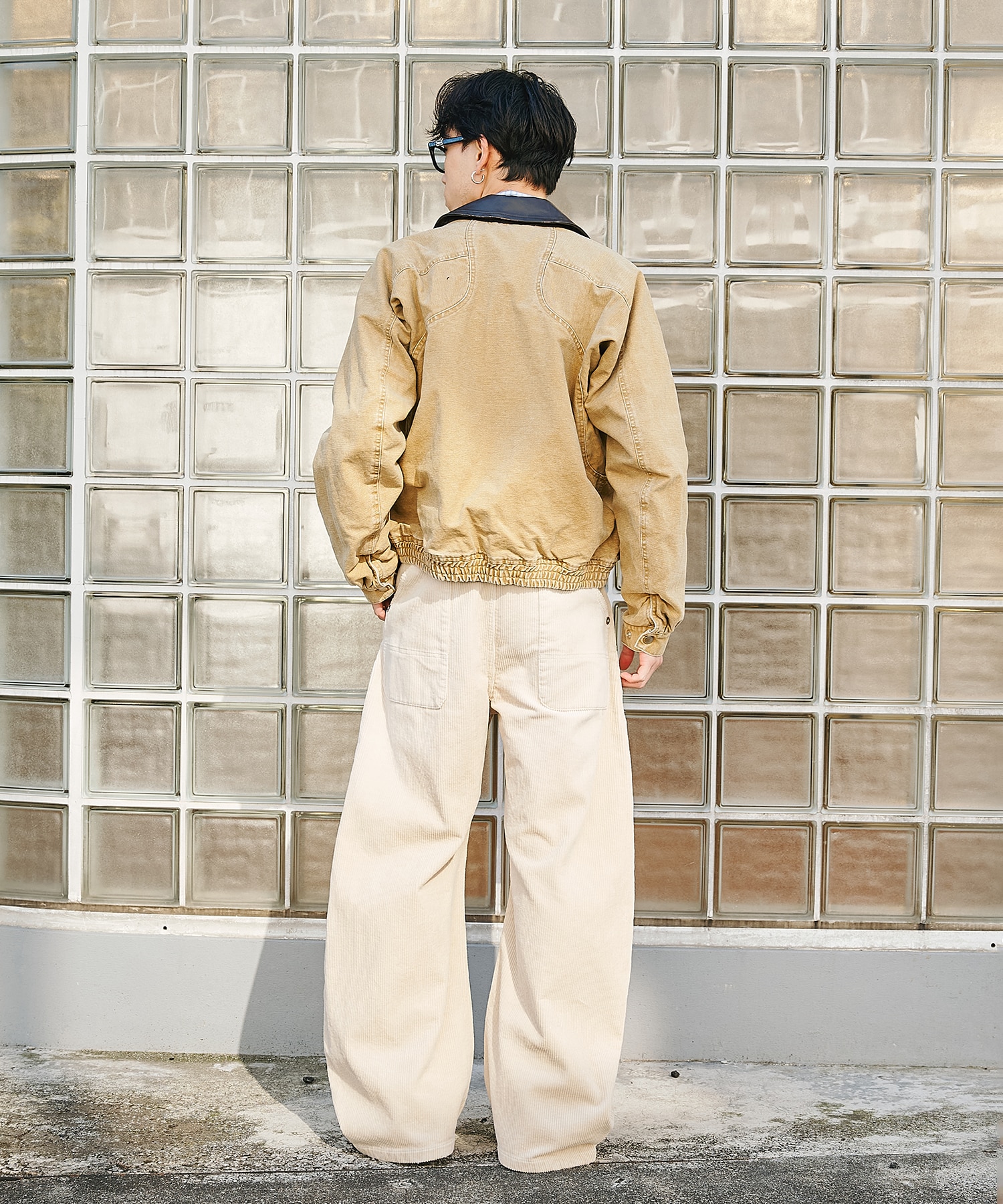 CORDUROY CURVED LEG PANTS CONZ