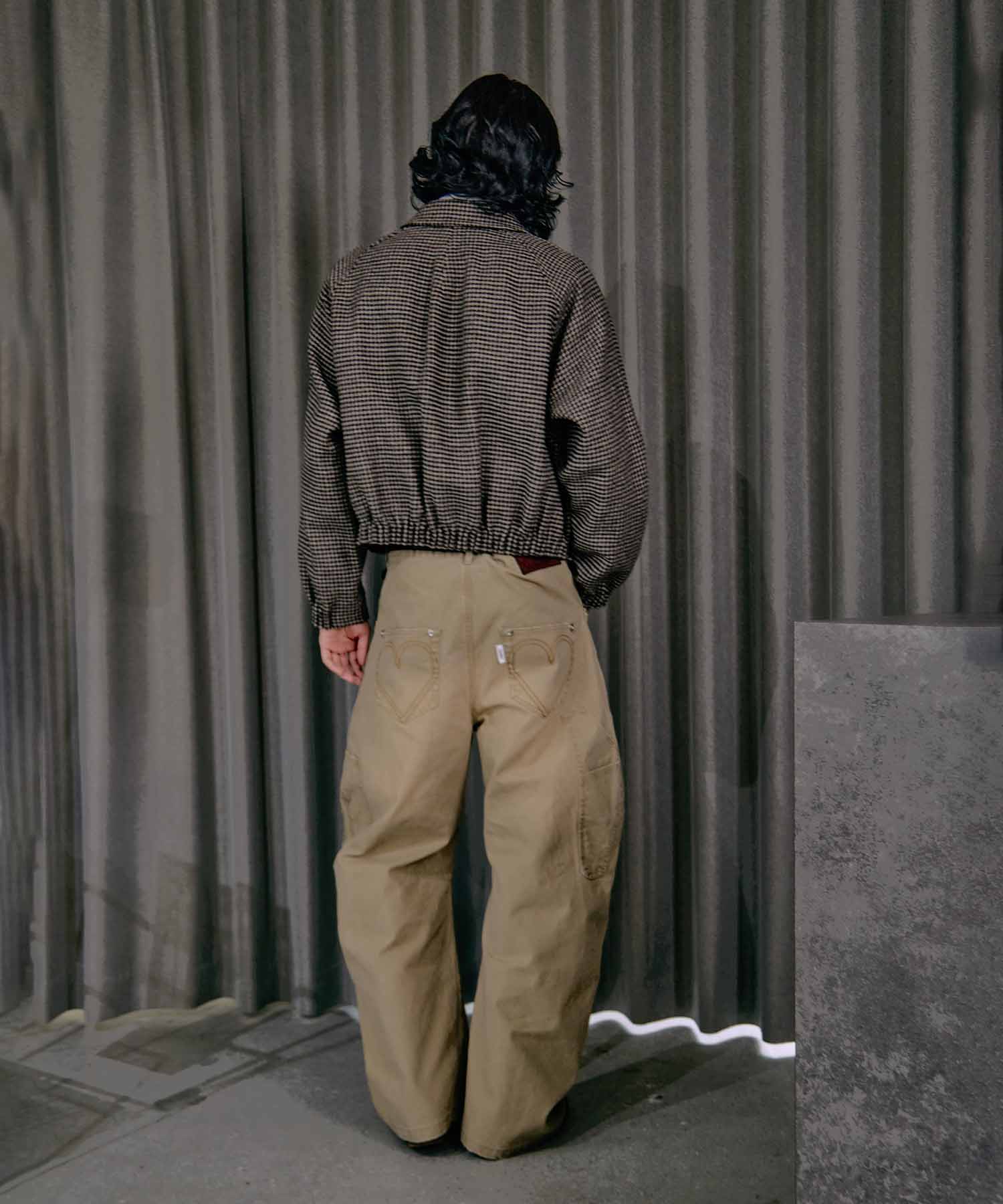 BASICKS×DUCK DOUBLE KNEE CURVED LEG PANTS CONZ