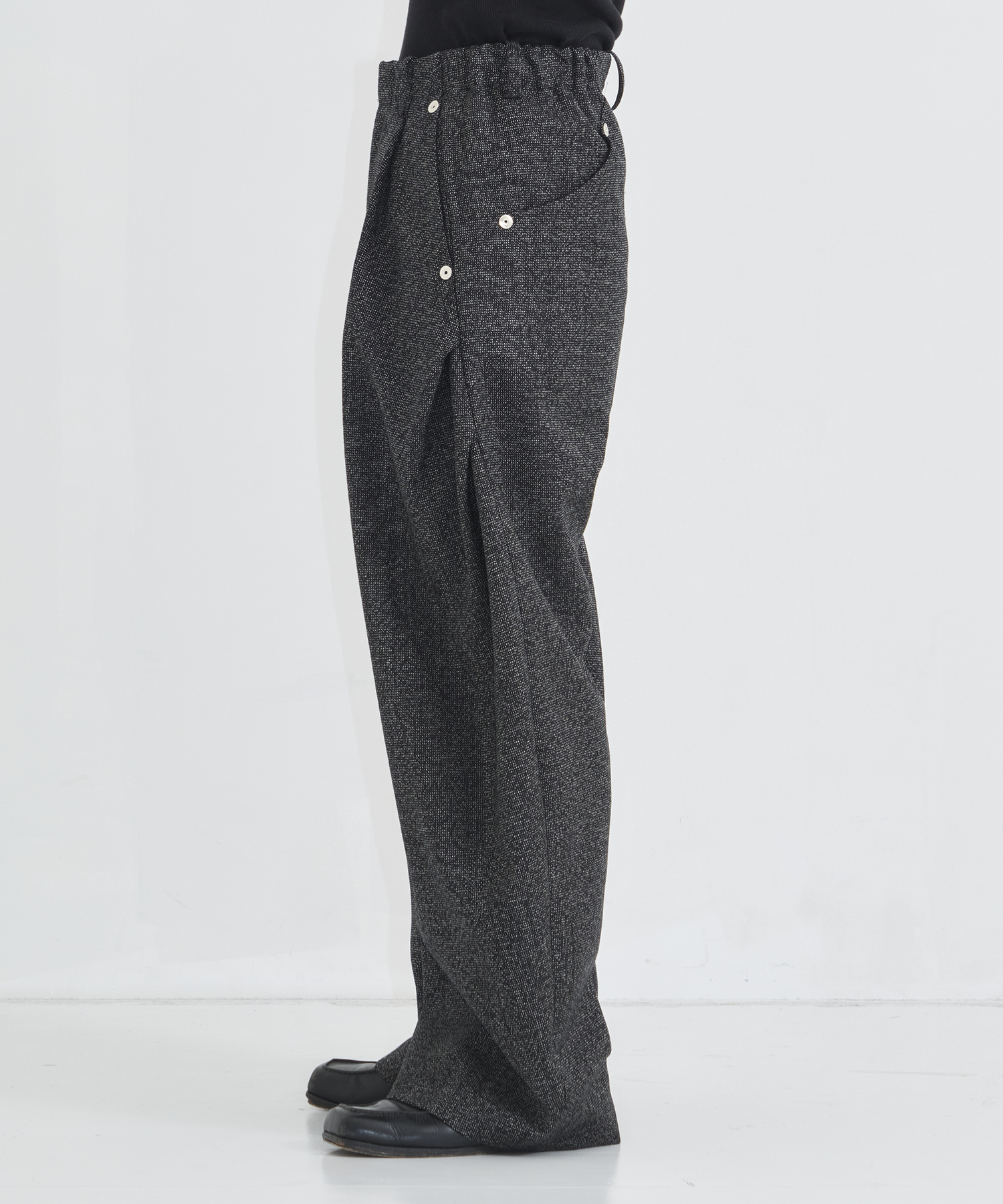 CURVE LEG TROUSERS TWEED CONZ