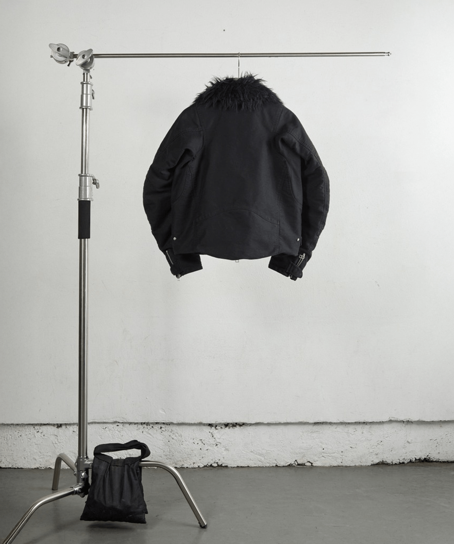 PADDED SHEARING COLLAR BIKER JACKET NVRFRGT