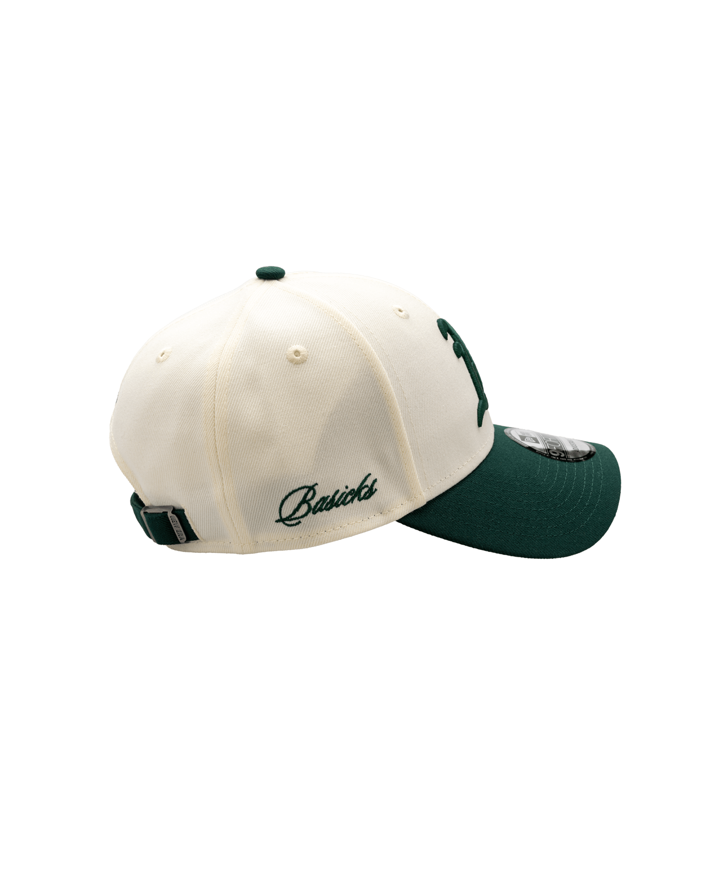x Newera Athletics CapWHT/GRN BASICKS