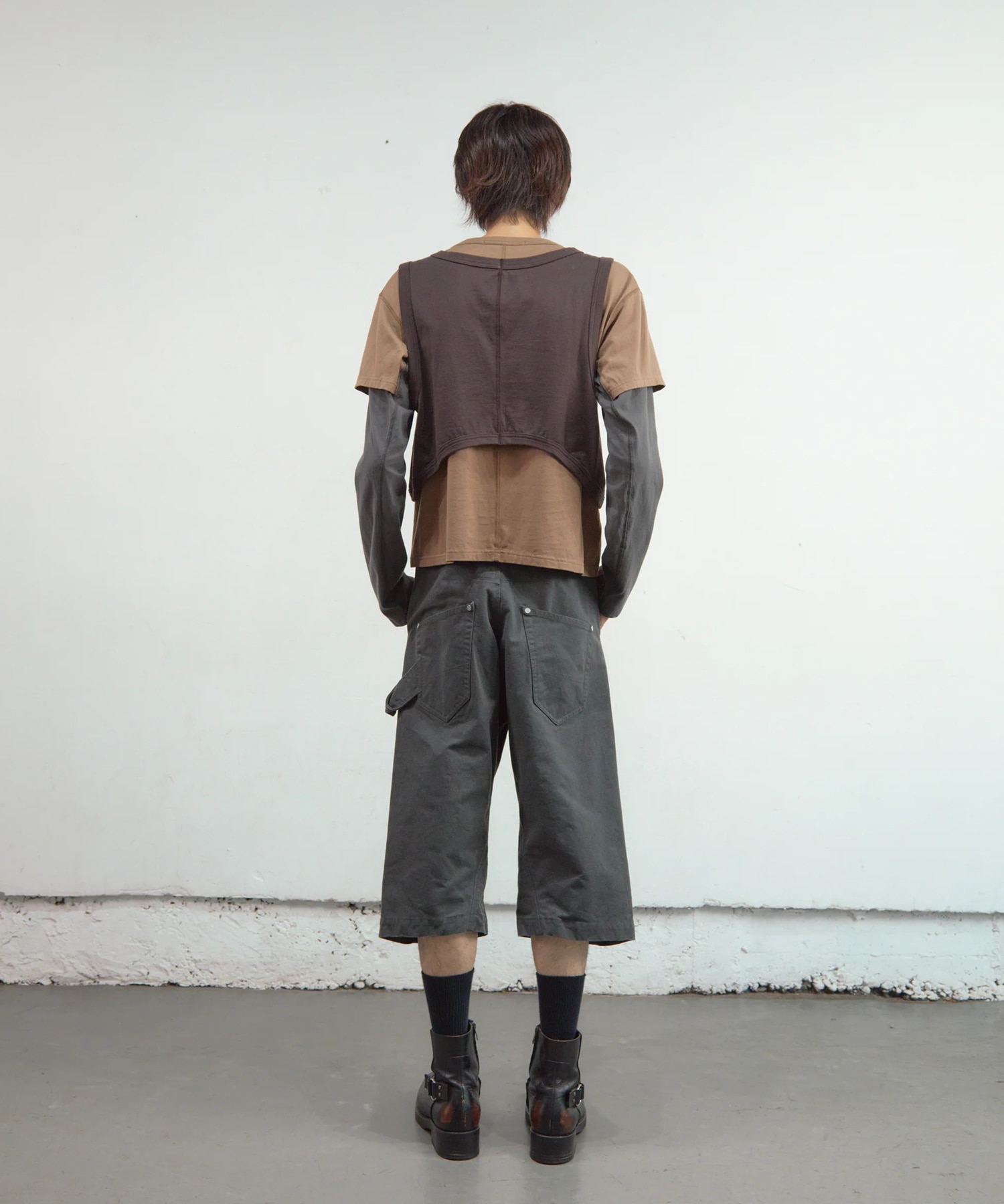 PANELLED MULTI LAYERD T-SHIRT NVRFRGT