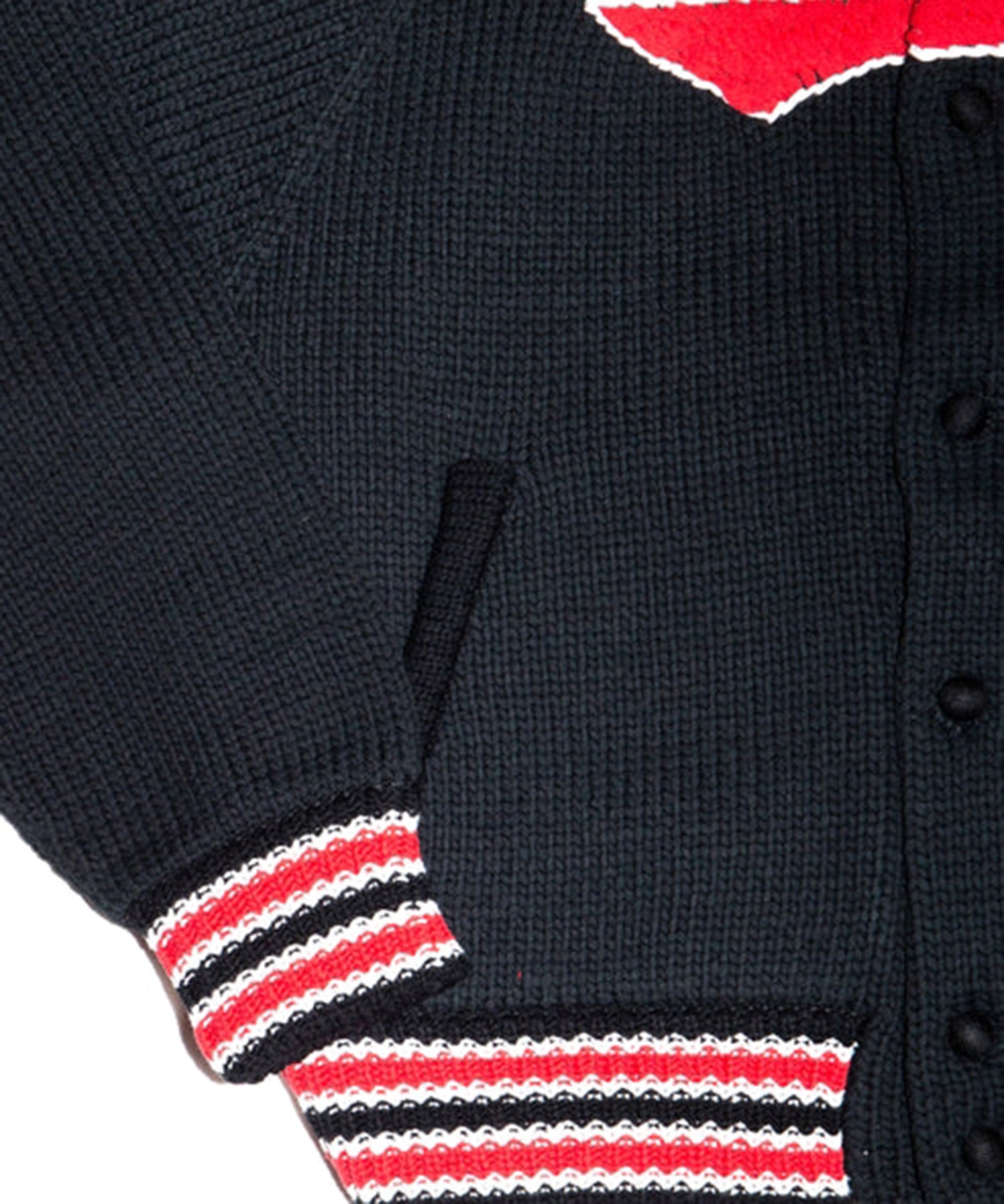 KNITTED VARSITY JACKET RICE NINE TEN