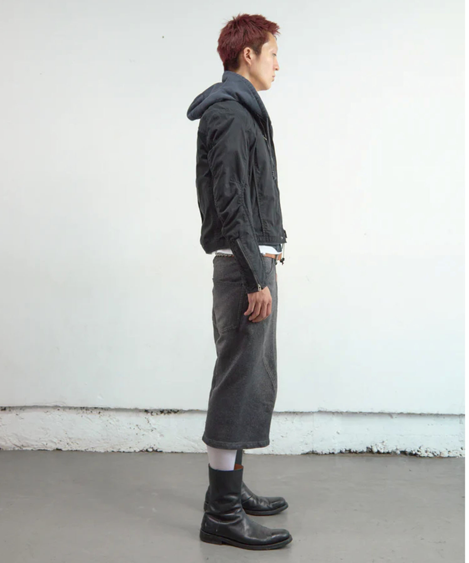 PANELLED MOTOR CYCLE JACKET NVRFRGT