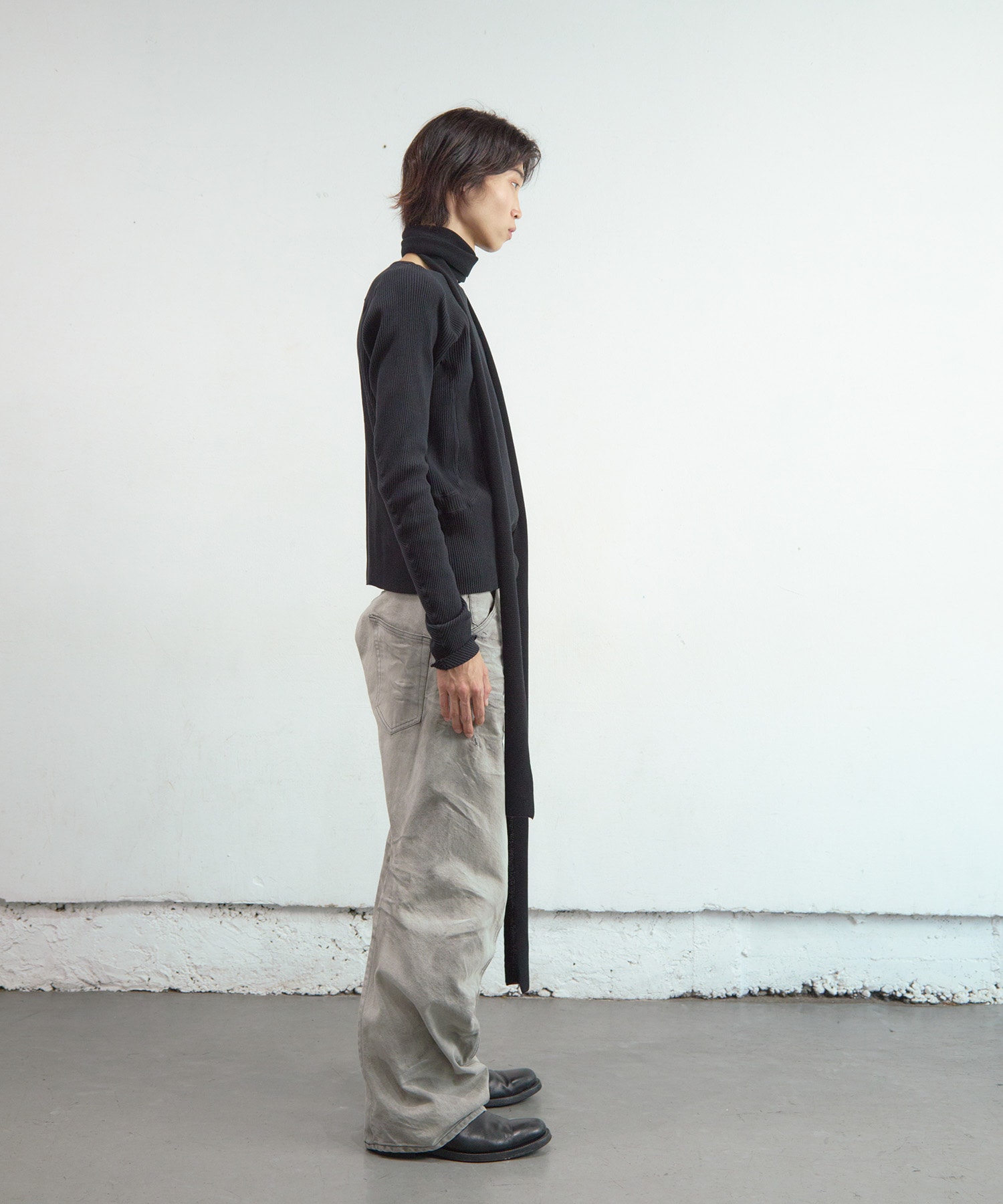 PANELLED RIBBED LONG SLEEVE T-SHIRT NVRFRGT