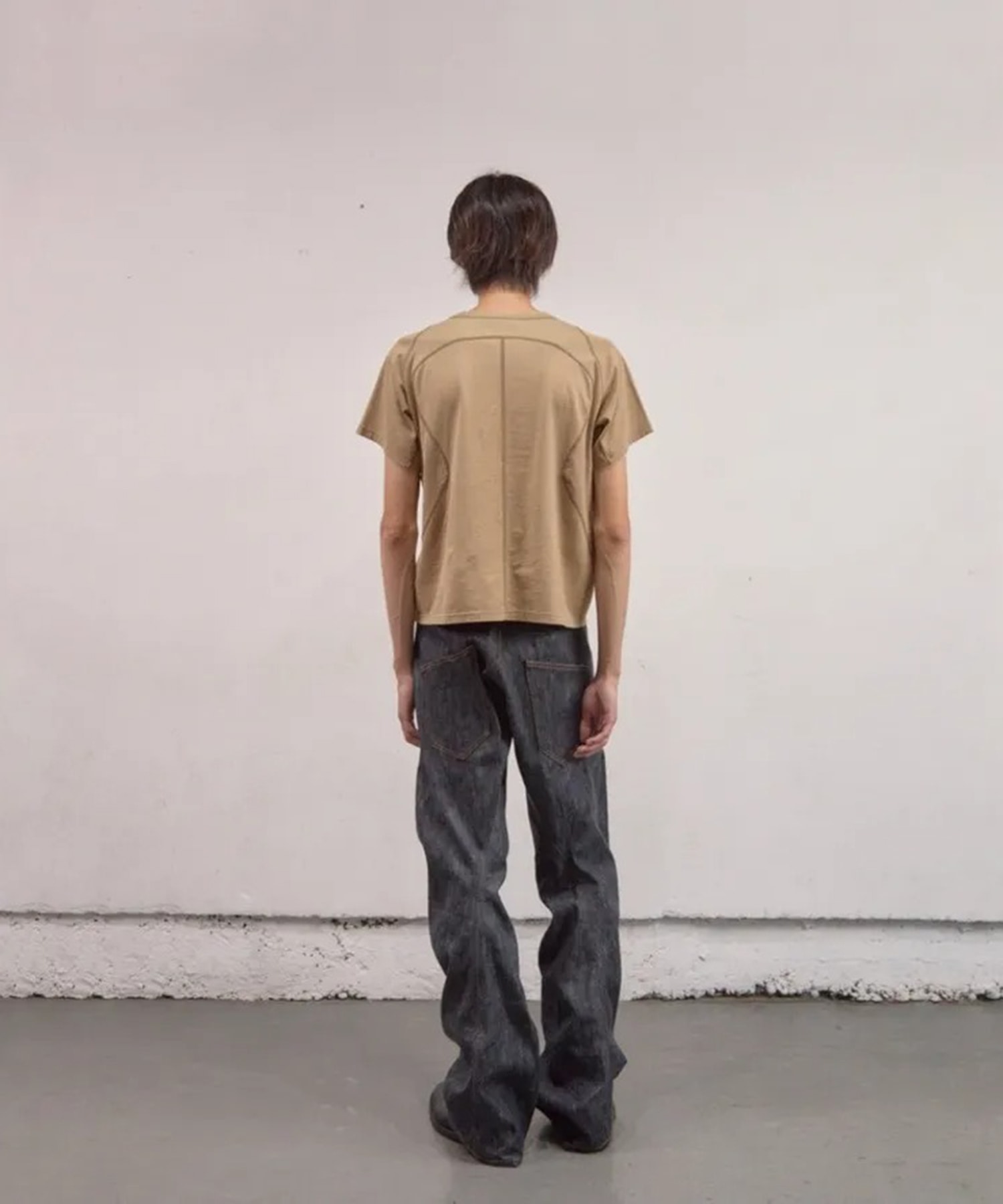 PANELLED HALF SLEEVE T-SHIRT NVRFRGT