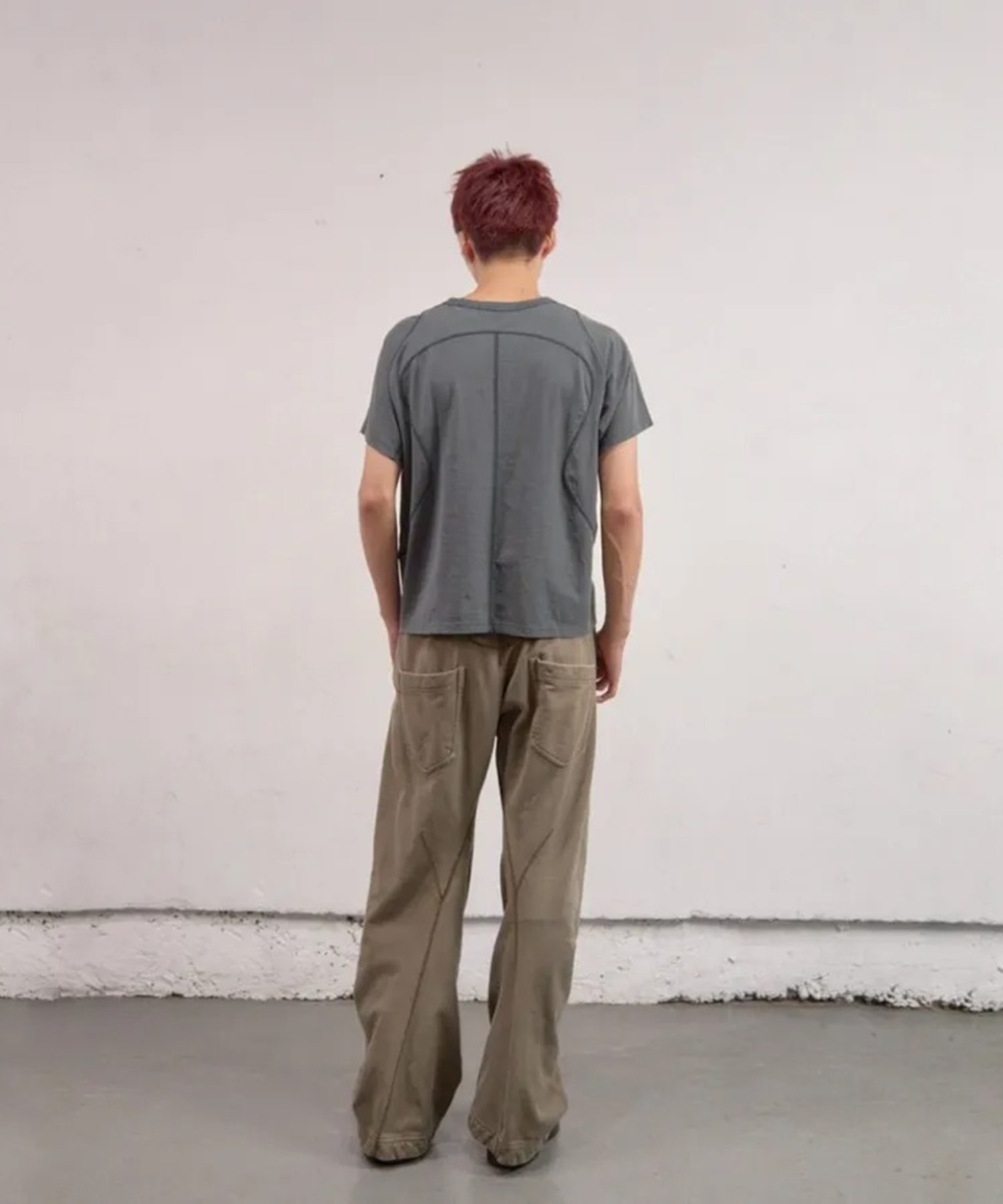 PANELLED HALF SLEEVE T-SHIRT NVRFRGT