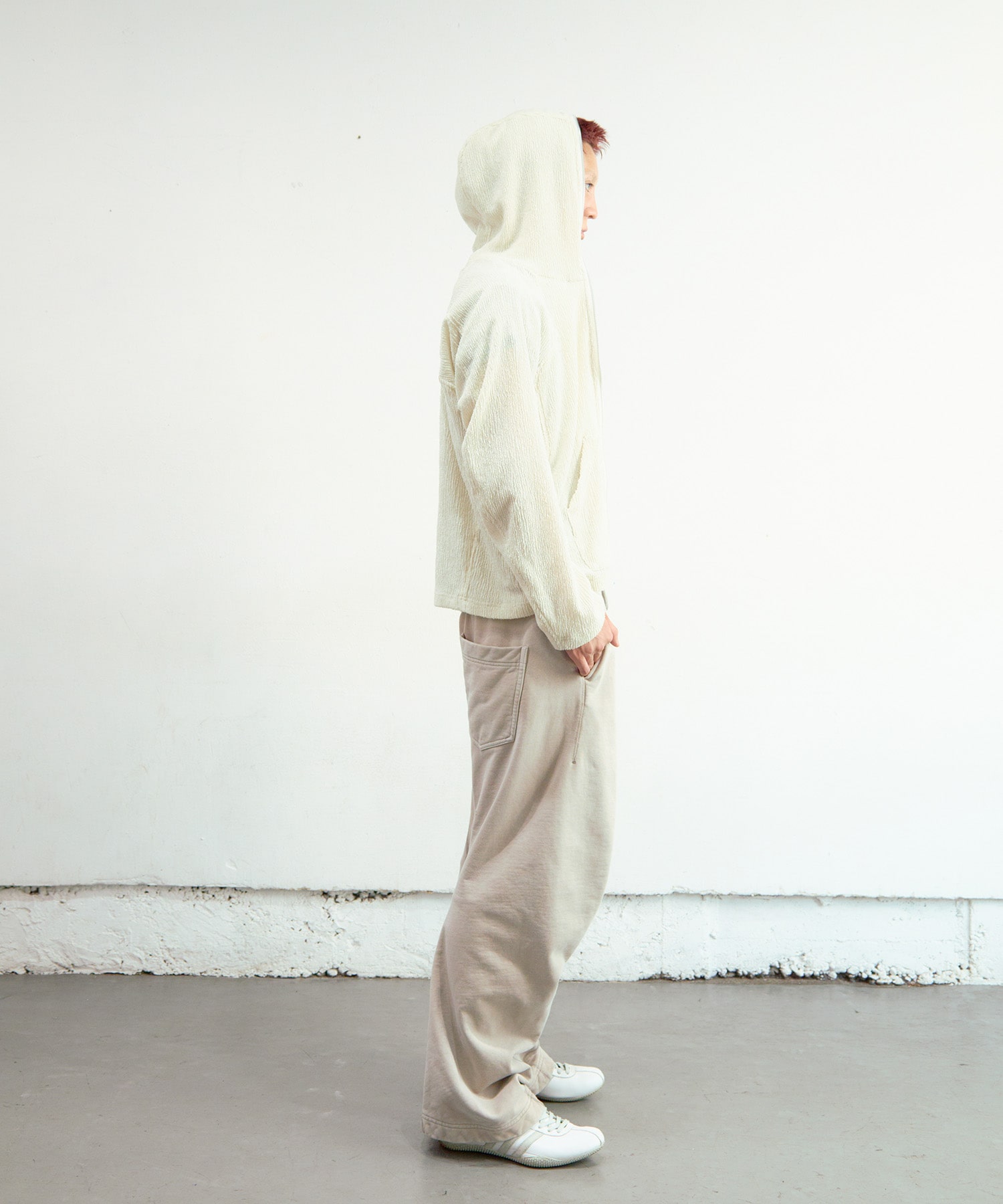 SEMI SHEER FULL ZIP UP HOODIE NVRFRGT