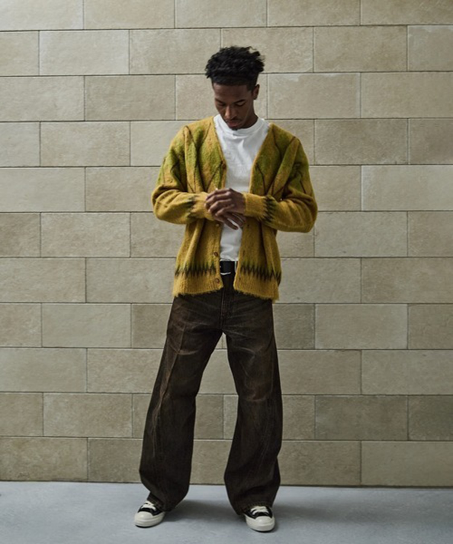 3D TWISTED WIDE LEG JEANS 