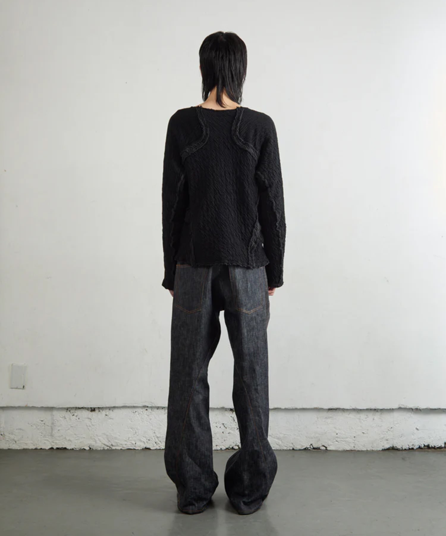 3D TWISTED WIDE LEG JEANS NVRFRGT