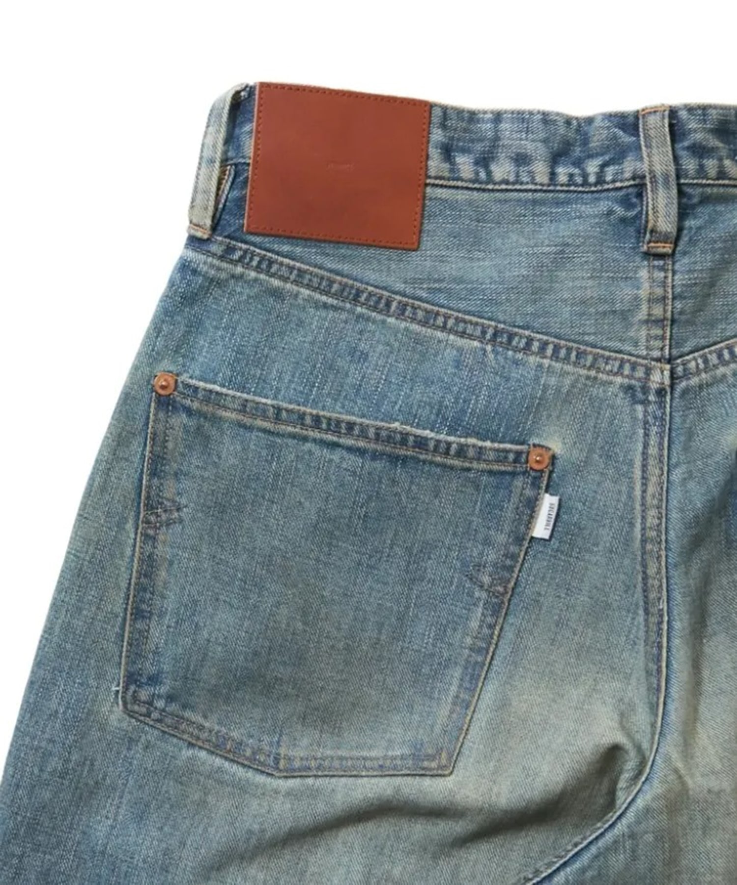 DESTRESSED MODERN DENIM WIDE CUT SUGARHILL