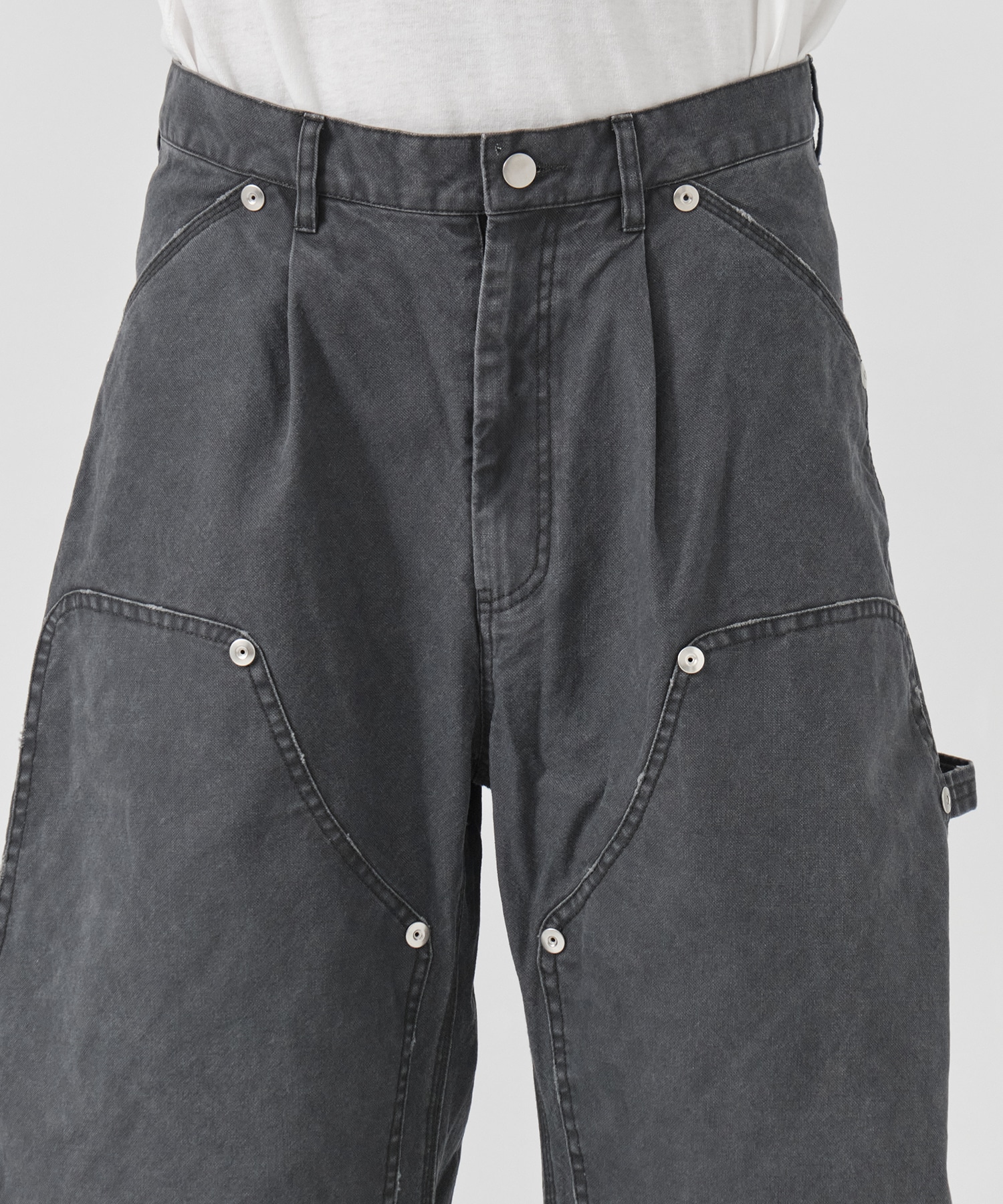 duck double knee curved leg pants CONZ