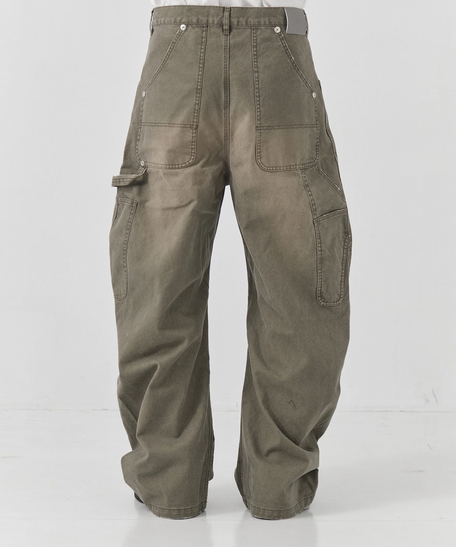 duck double knee curved leg pants CONZ
