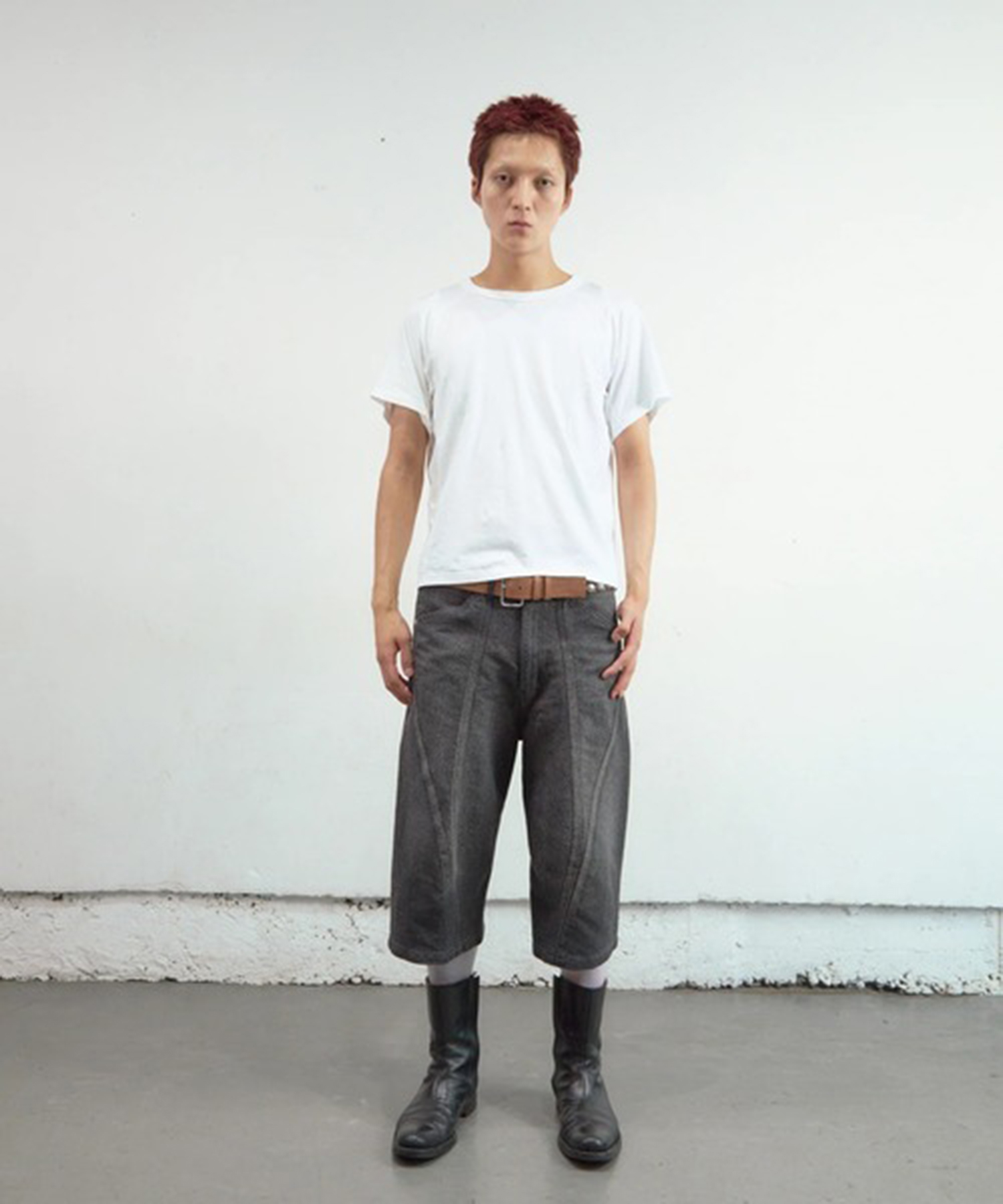 GLITTER TWILL 3D TWISTED JORTS NVRFRGT