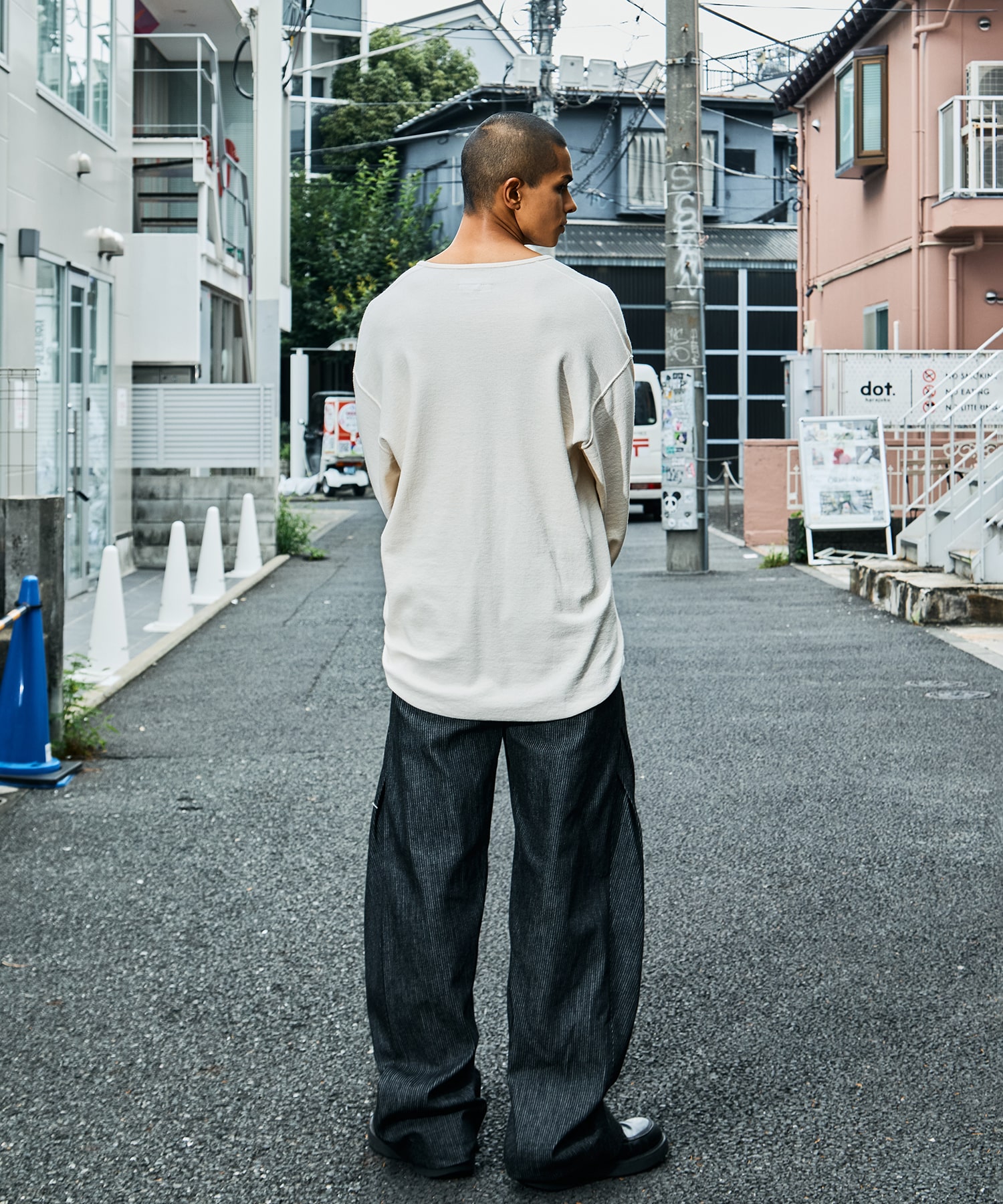 curve leg trousers pique denim 2.0 CONZ