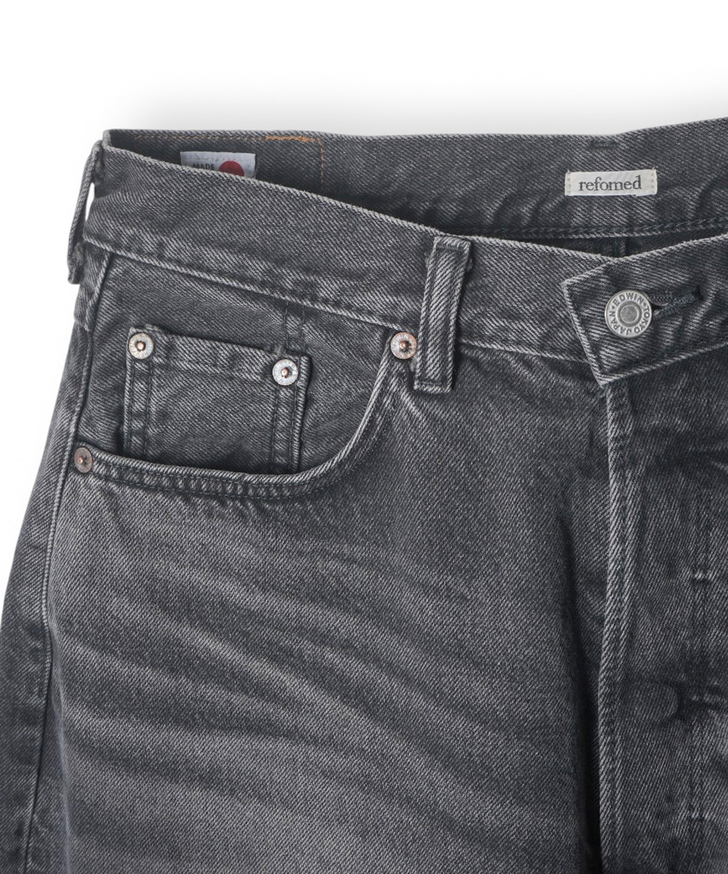 FRESH MAN DENIM WIDE PANTS by EDWIN　USED refomed