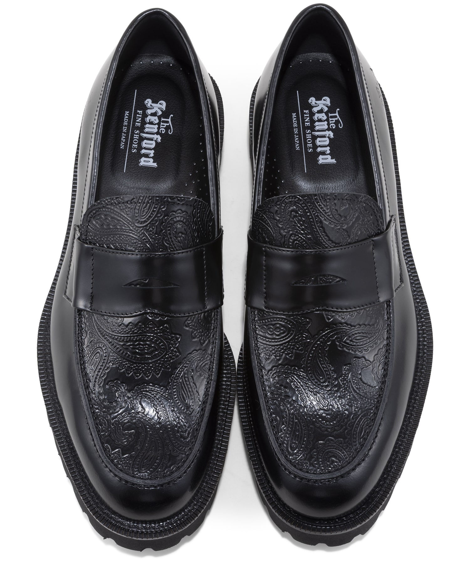 NEW CLASSIC COIN LOAFERS　BLACK BLACK PAISLEY The Kenford FINESHOES
