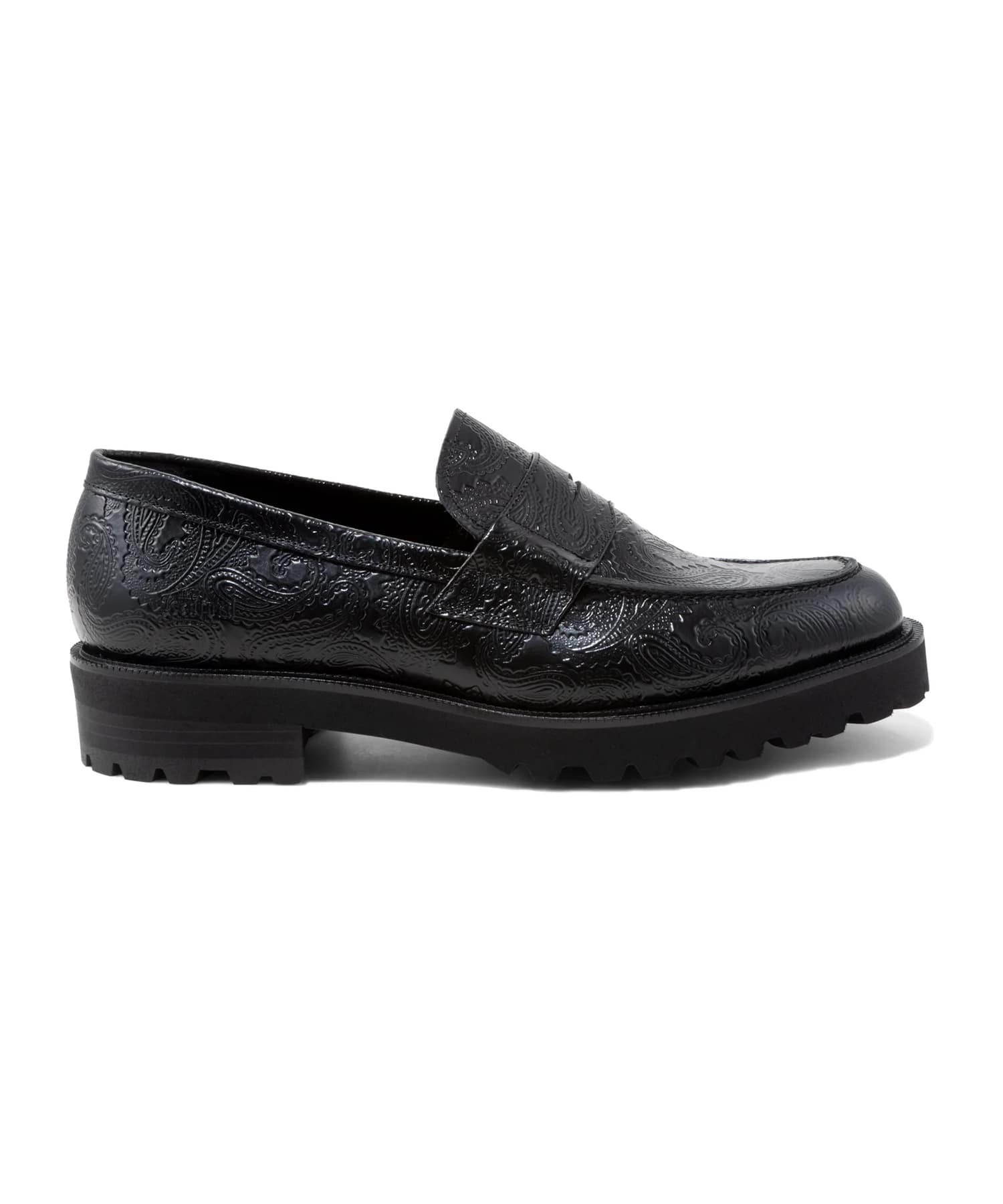 NEW CLASSIC COIN LOAFERS　BLACK PAISLEY The Kenford FINESHOES