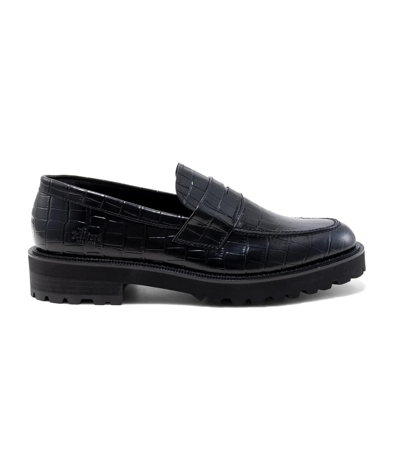 NEW CLASSIC COIN LOAFERS　BLACK CROCODILE The Kenford FINESHOES
