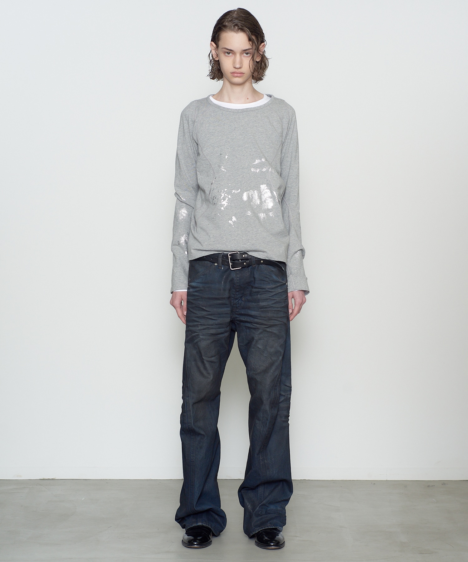 FOIL PAINT SPLATTER LONG SLEEVE T-SHIRT NVRFRGT