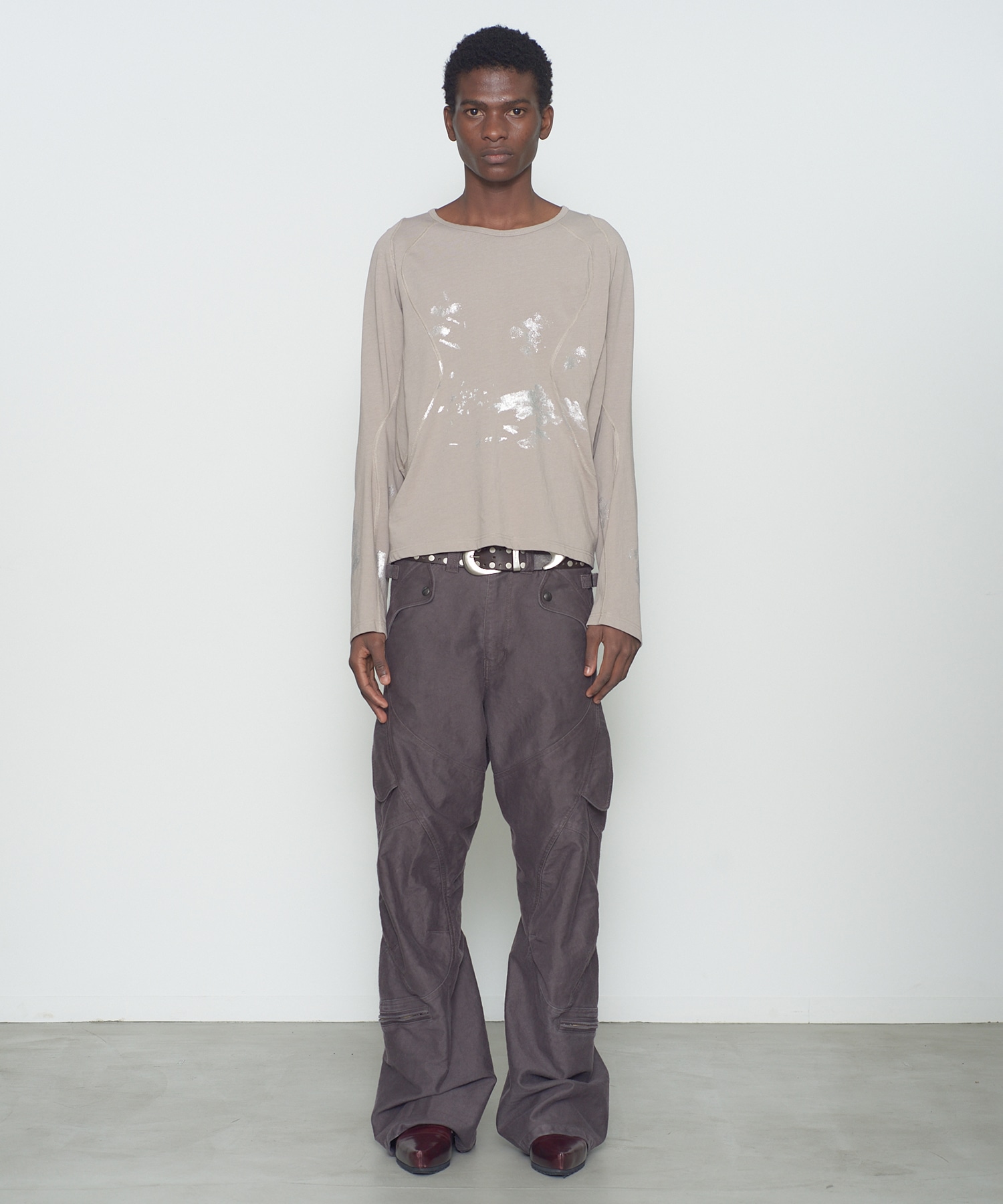 FOIL PAINT SPLATTER LONG SLEEVE T-SHIRT NVRFRGT