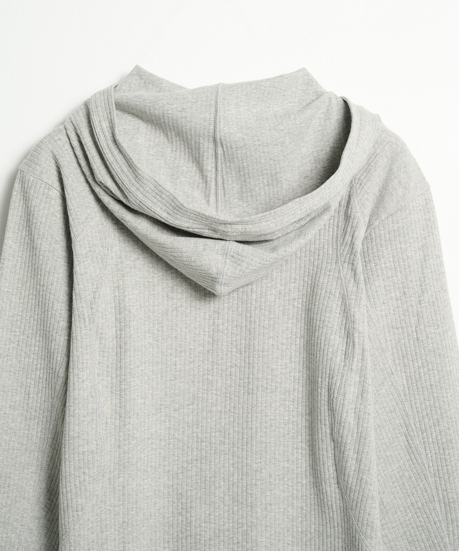 hooded rib long sleeve tee CONZ
