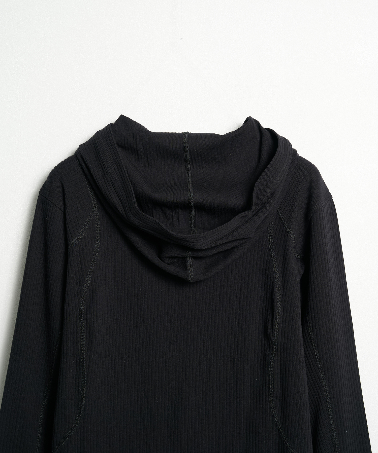 hooded rib long sleeve tee CONZ