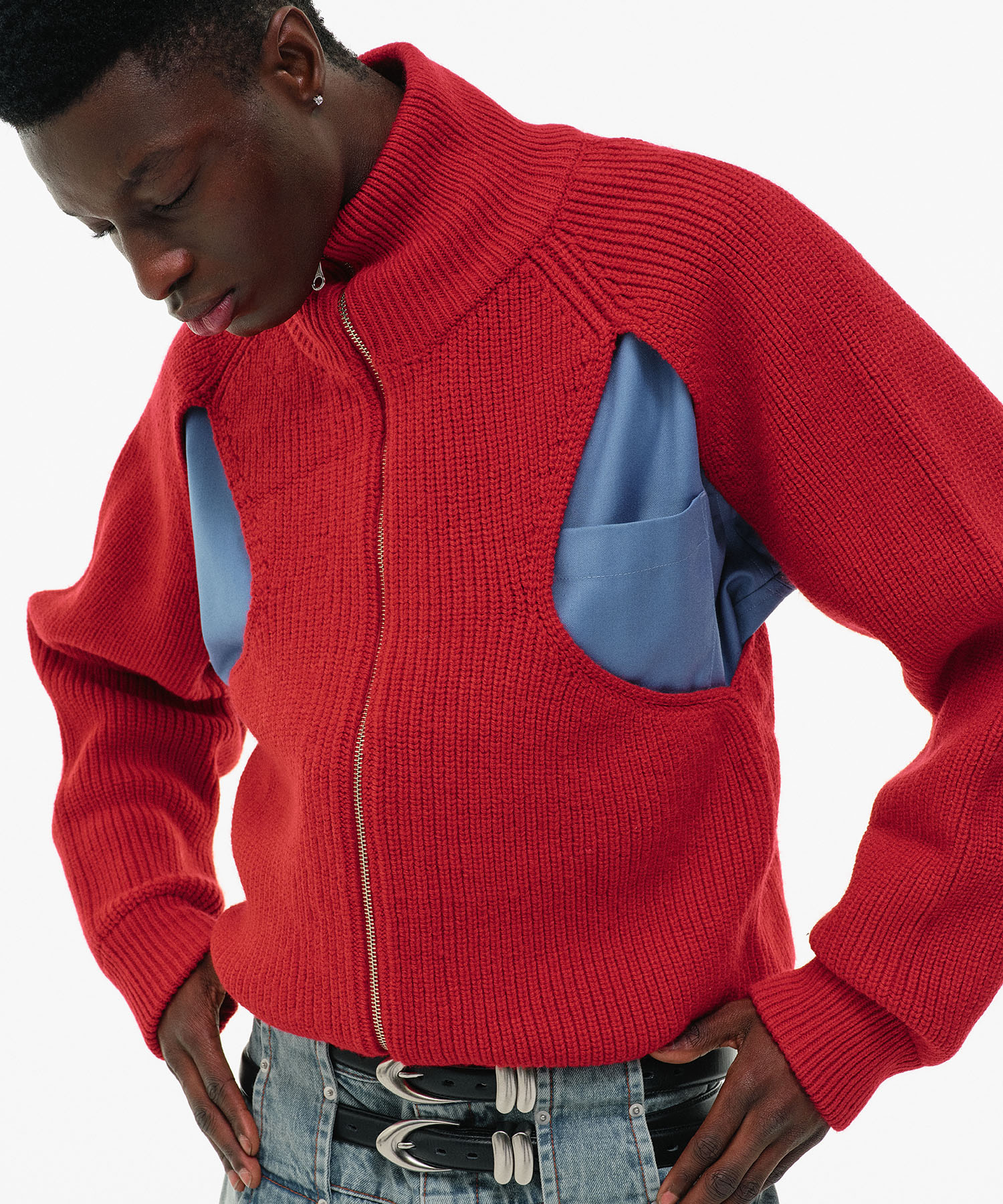 CUT-OUT DRIVER KNIT GOAT ESSENCE