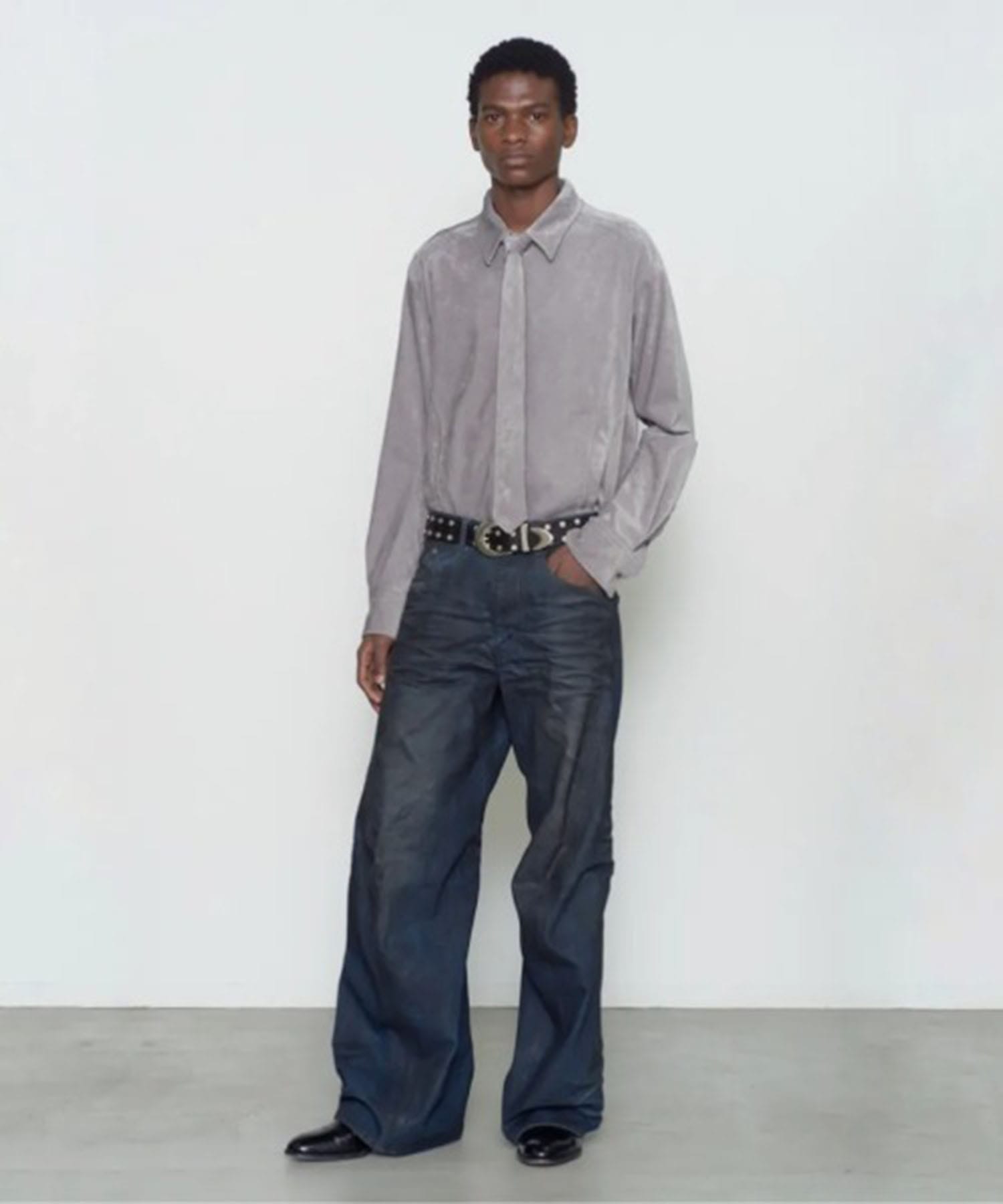 3D TWISTED WIDE LEG JEANS NVRFRGT