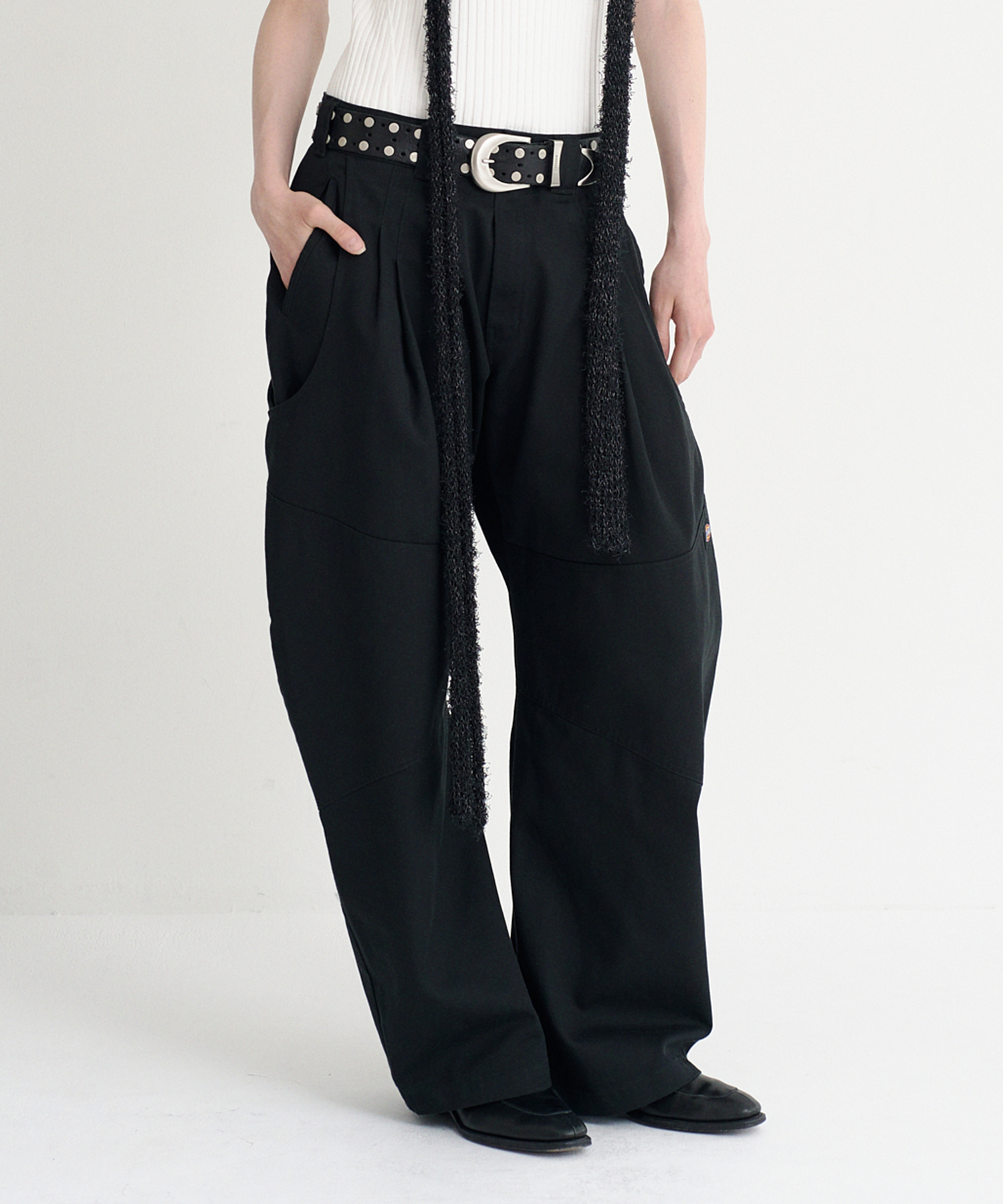 Dickies×NVRFRGT DOUBLE KNEE CURVED LEG UTILITY WORK PANTS NVRFRGT